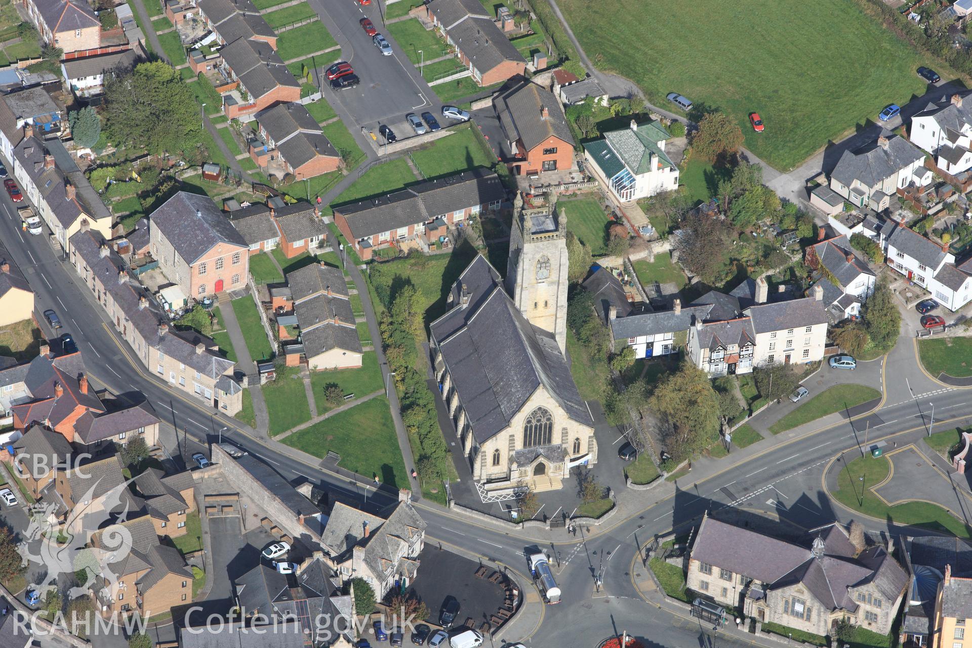 RCAHMW colour oblique photograph of Denbigh. Taken by Toby Driver on 04/10/2011.