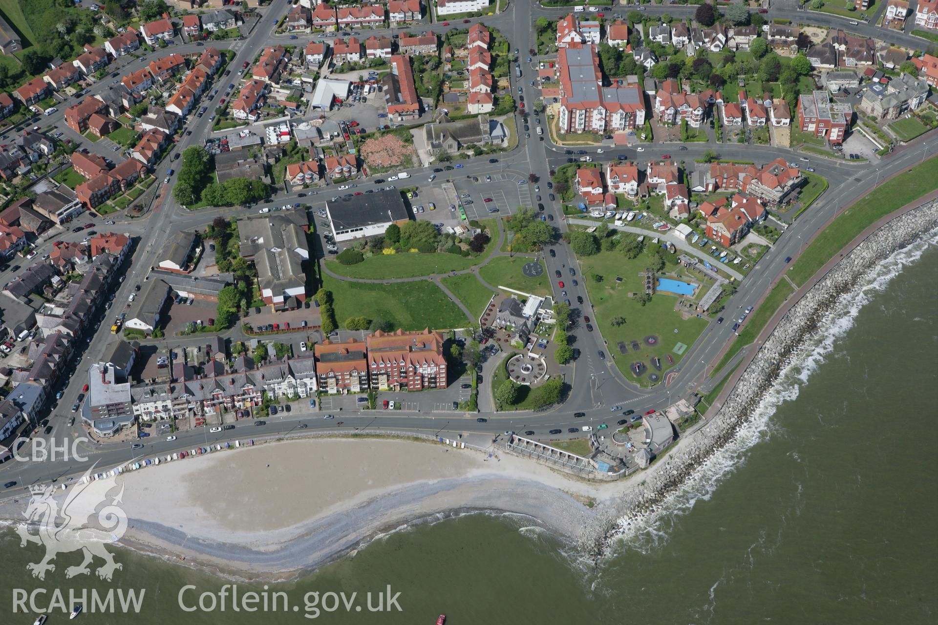 RCAHMW colour oblique photograph of Rhos-on-Sea, from the east. Taken by Toby Driver on 03/05/2011.