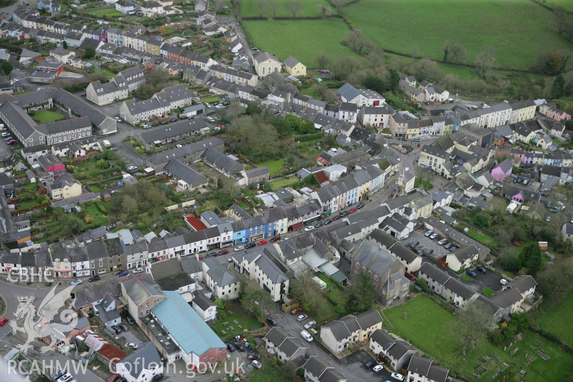 RCAHMW colour oblique photograph of Narberth. Taken by Toby Driver on 17/11/2011.