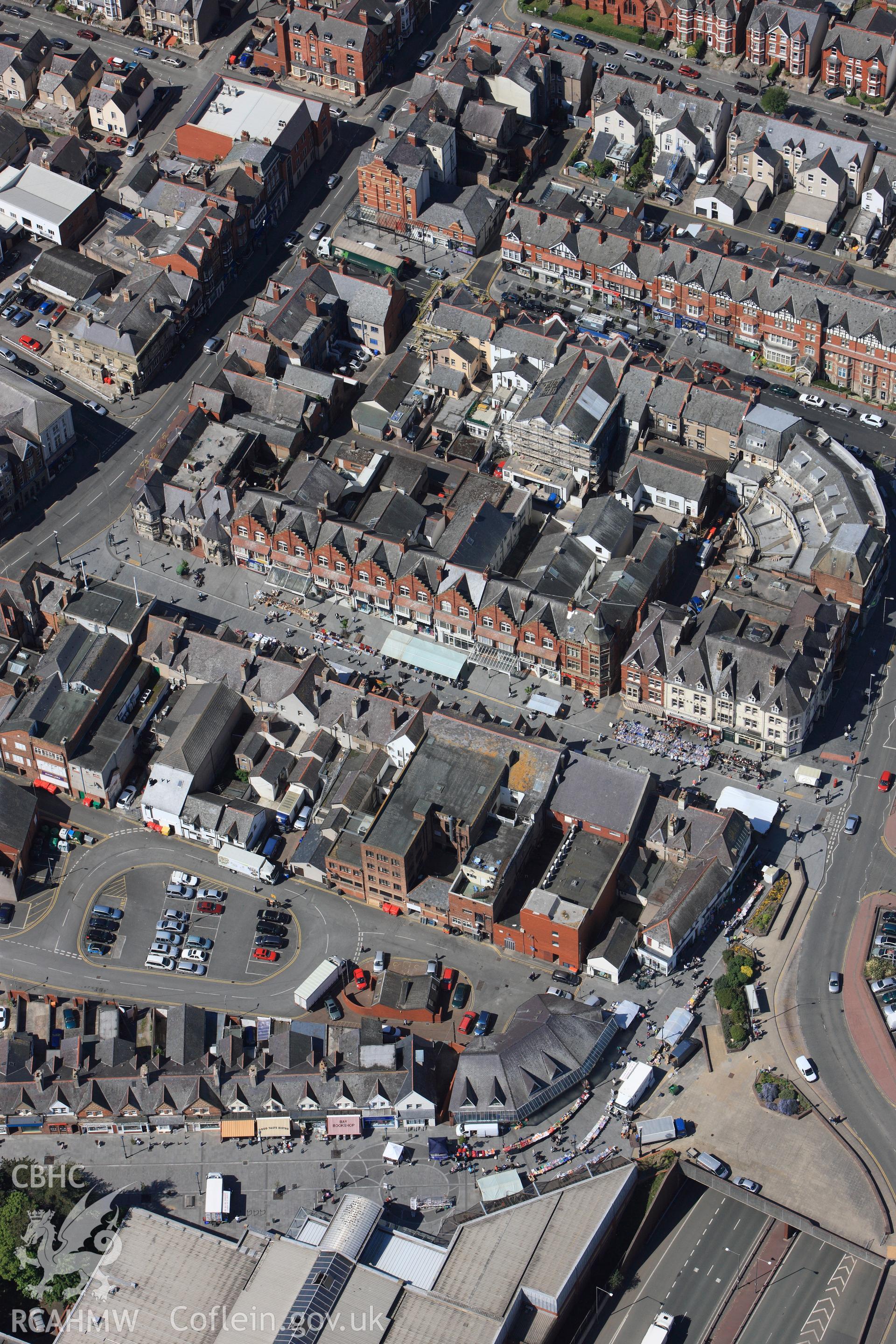 RCAHMW colour oblique photograph of Colwyn Bay Street Market, Station Road. Taken by Toby Driver on 03/05/2011.