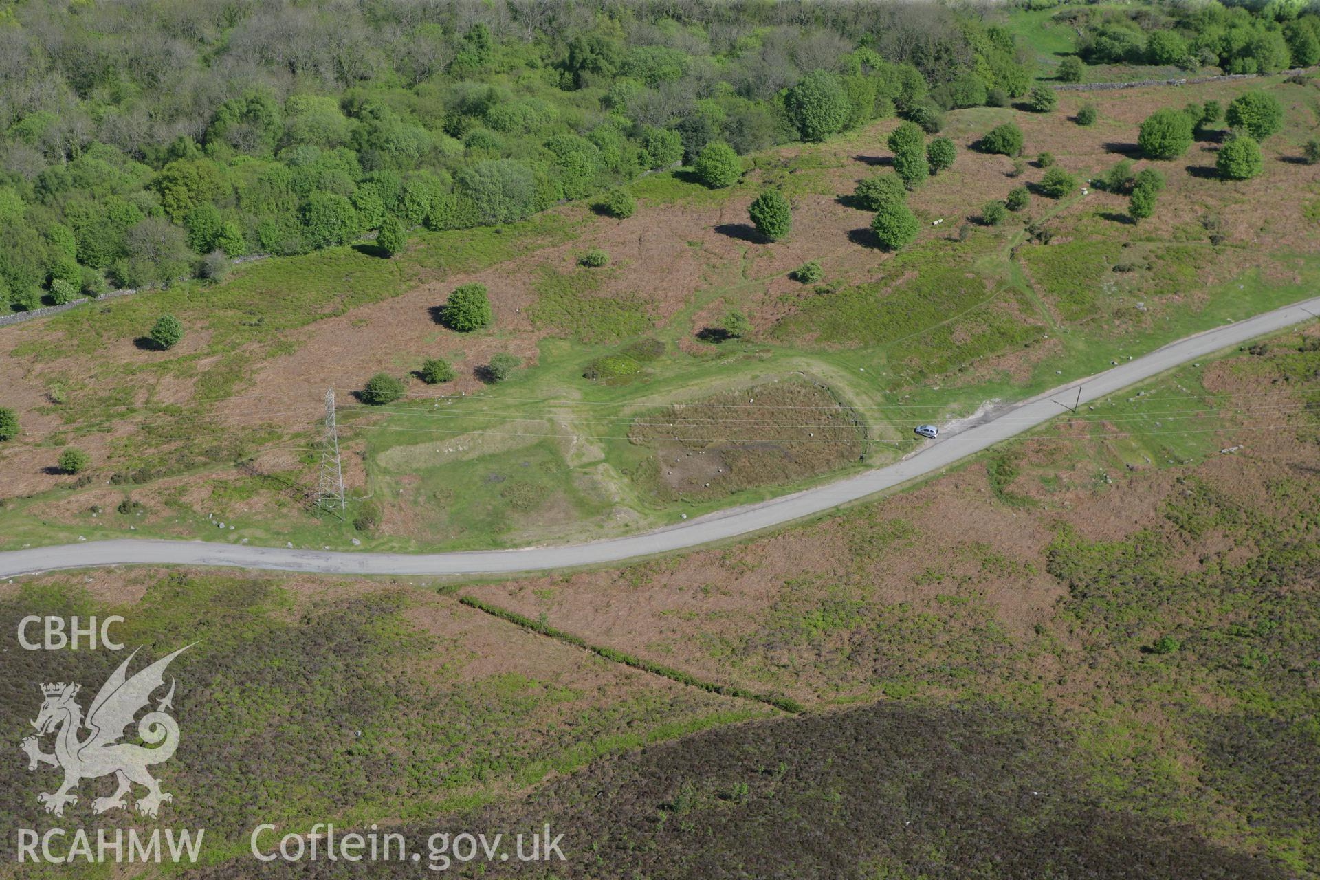 RCAHMW colour oblique photograph of Bod Iris Hall, Llandegla. Taken by Toby Driver on 03/05/2011.