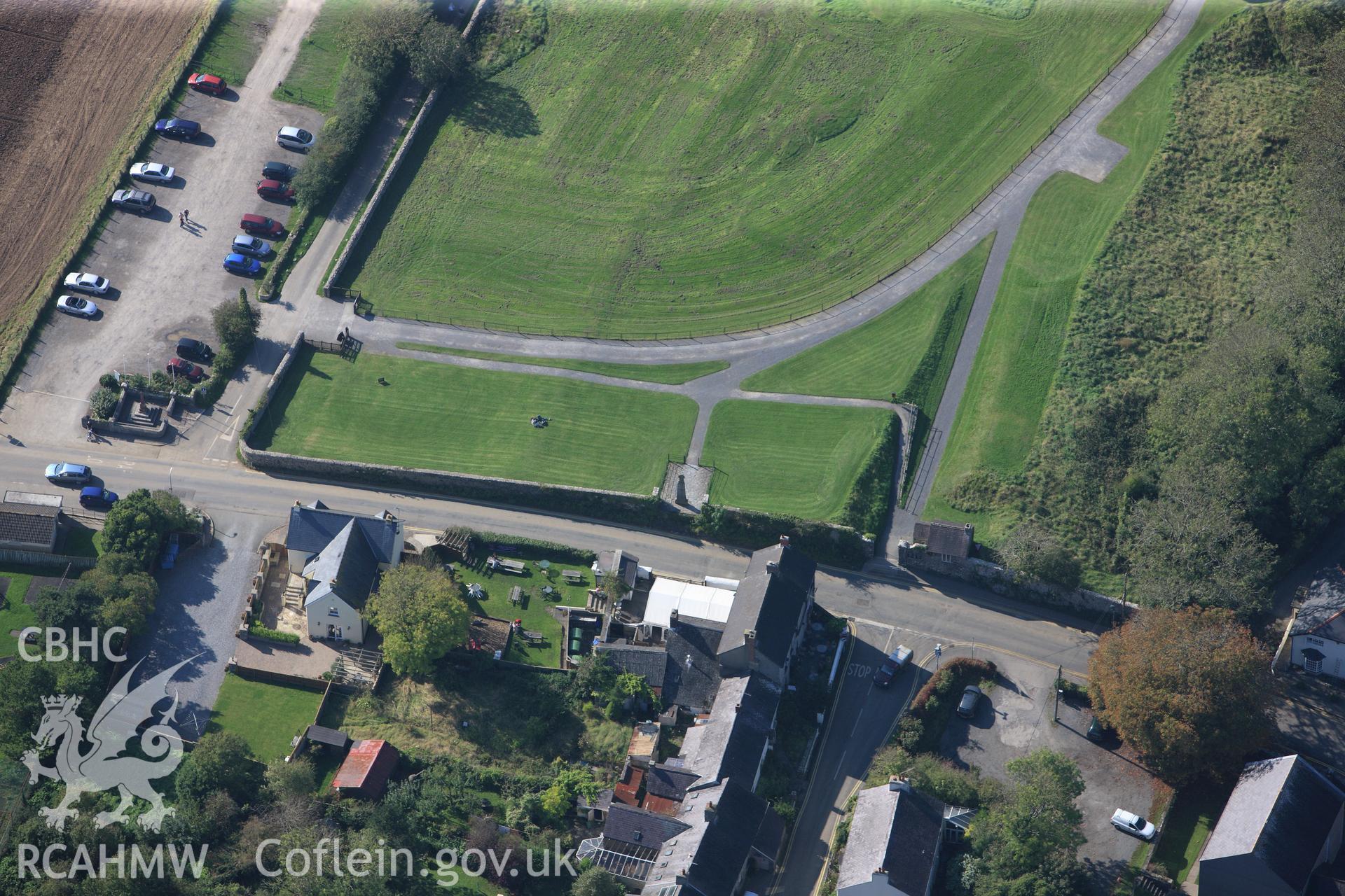 RCAHMW colour oblique photograph of Carew High Cross, Carew, viewed from the east. Taken by Toby Driver and Oliver Davies on 28/09/2011.