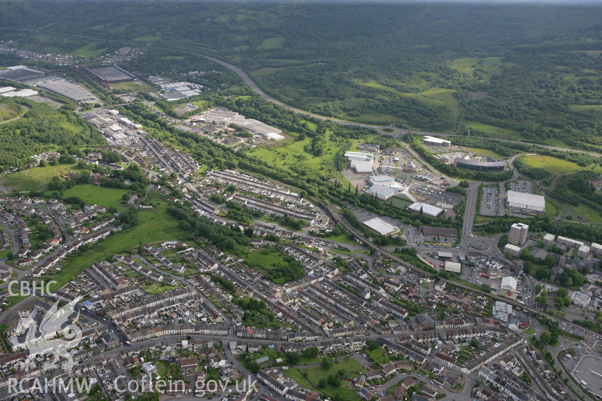 RCAHMW colour oblique photograph of Merthyr Tydfil. Taken by Toby Driver on 13/06/2011.