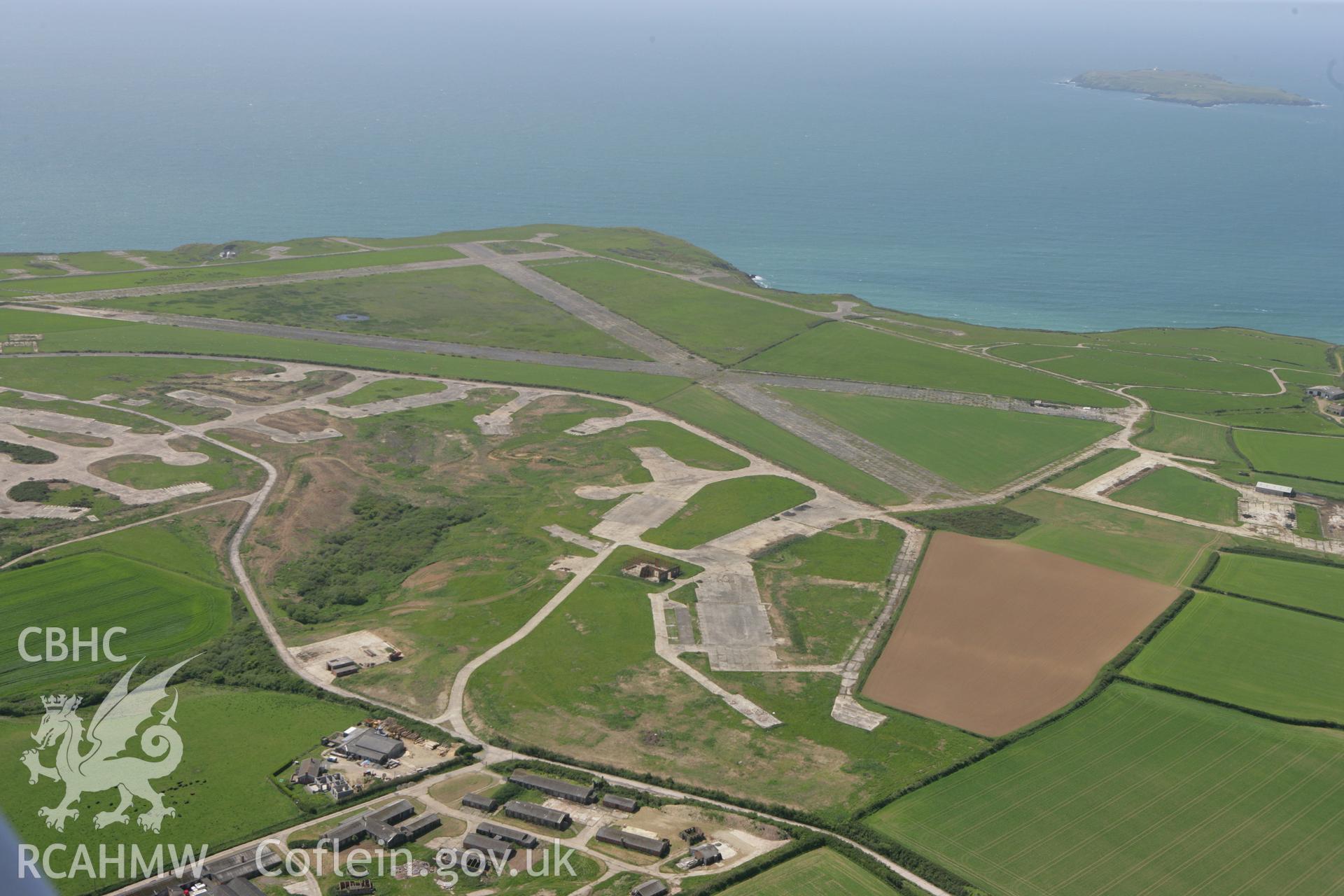 RCAHMW colour oblique photograph of Dale Airfield. Taken by Toby Driver on 24/05/2011.