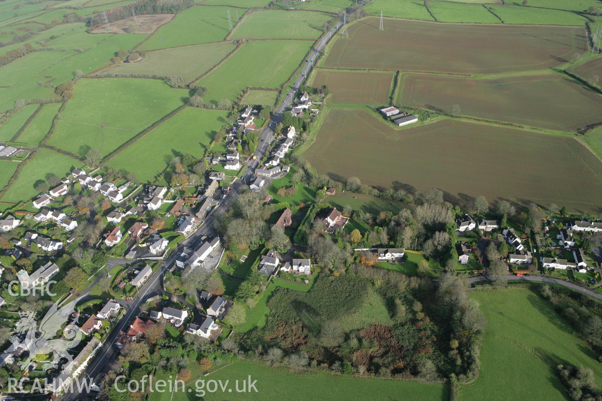 RCAHMW colour oblique photograph of St Nicholas village, view from the south. Taken by Toby Driver on 17/11/2011.