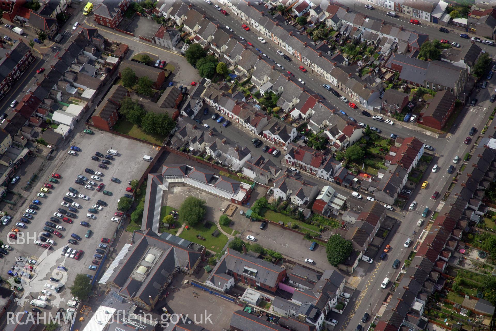 RCAHMW colour oblique photograph of Severn Road Mosque. Taken by Toby Driver on 13/06/2011.