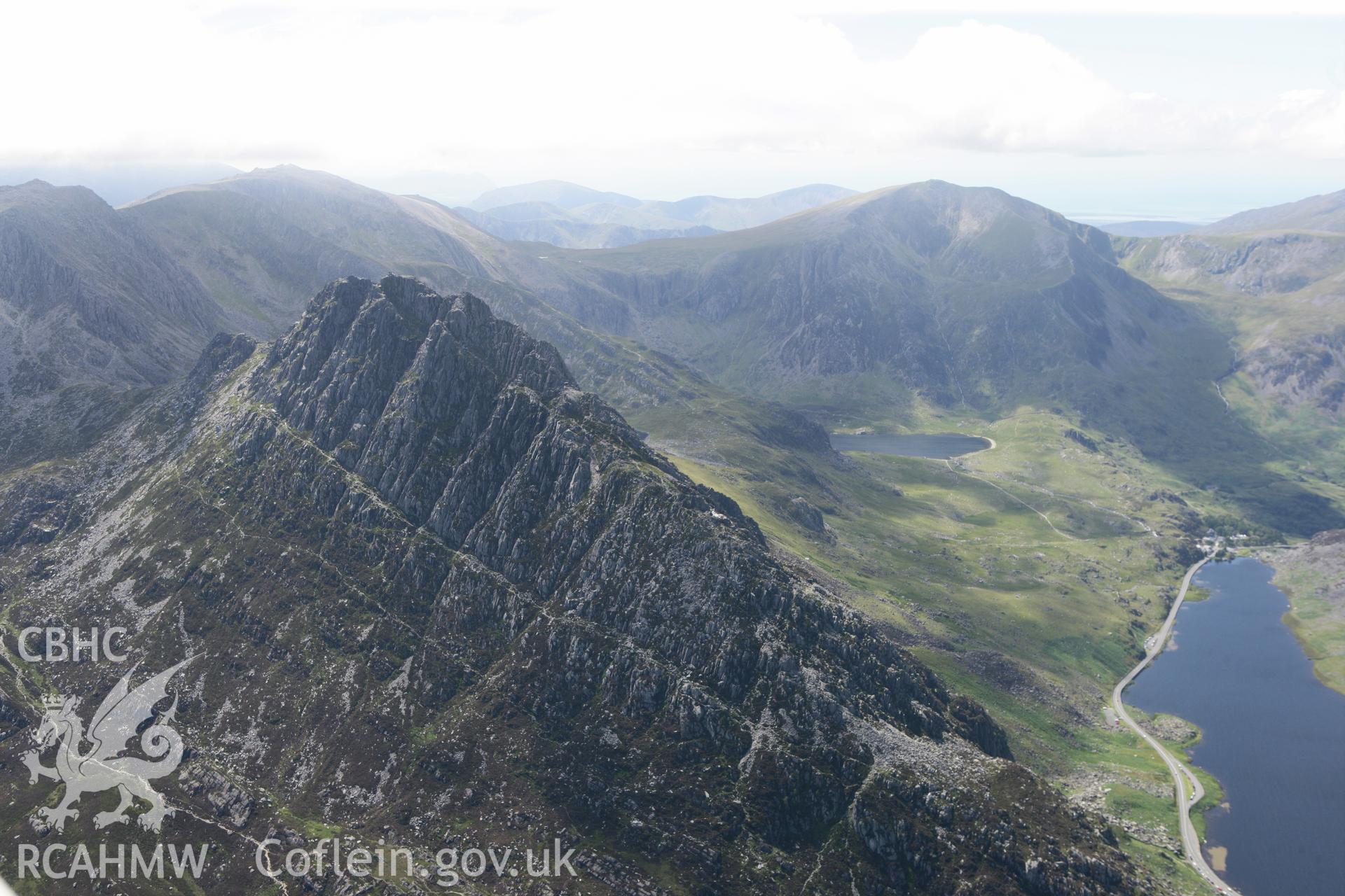 RCAHMW colour oblique photograph of Tryfan, mountain, from east. Taken by Toby Driver on 20/07/2011.