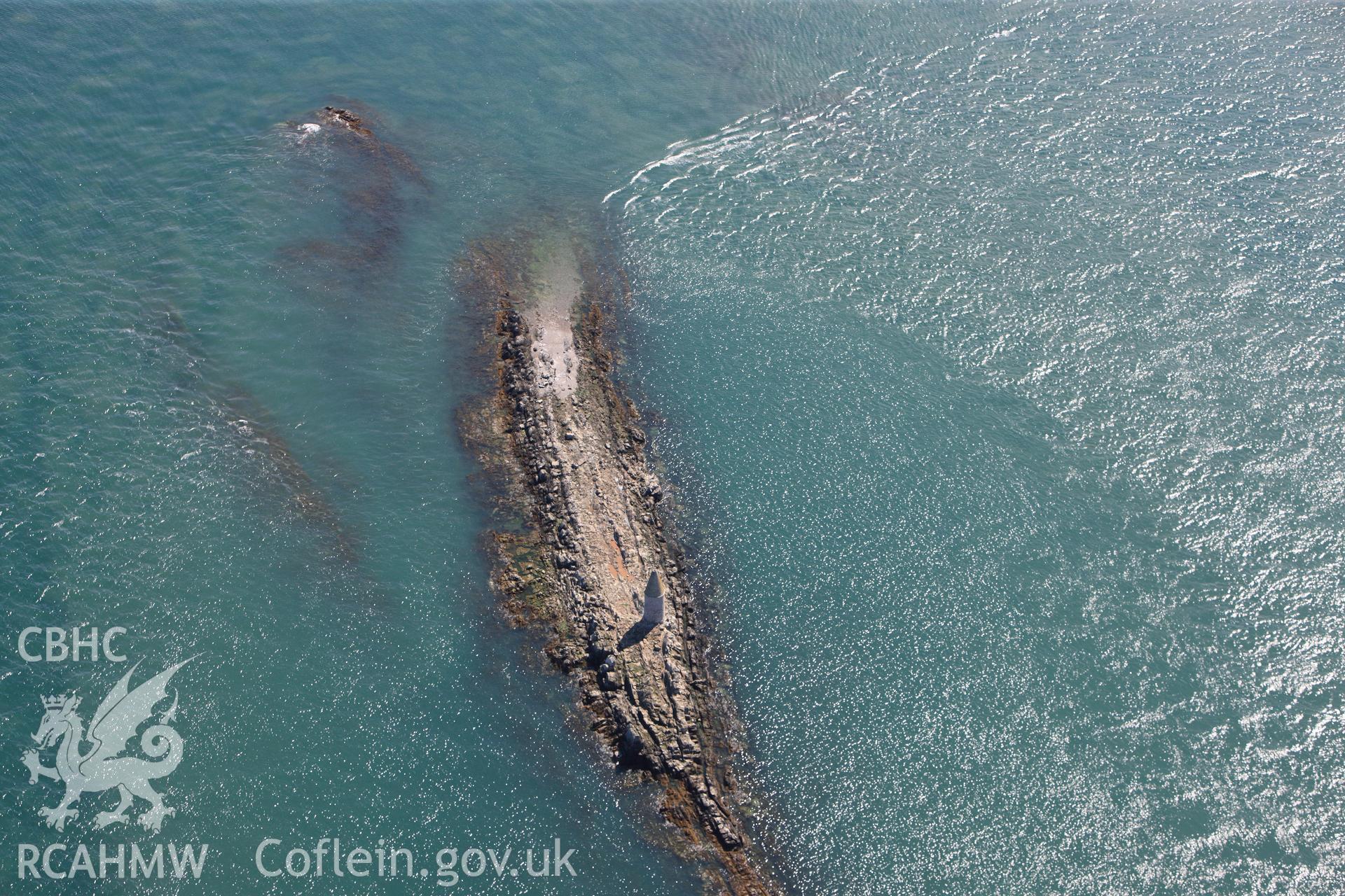 RCAHMW colour oblique photograph of Dulas Island Refuge Tower. Taken by Toby Driver on 20/07/2011.