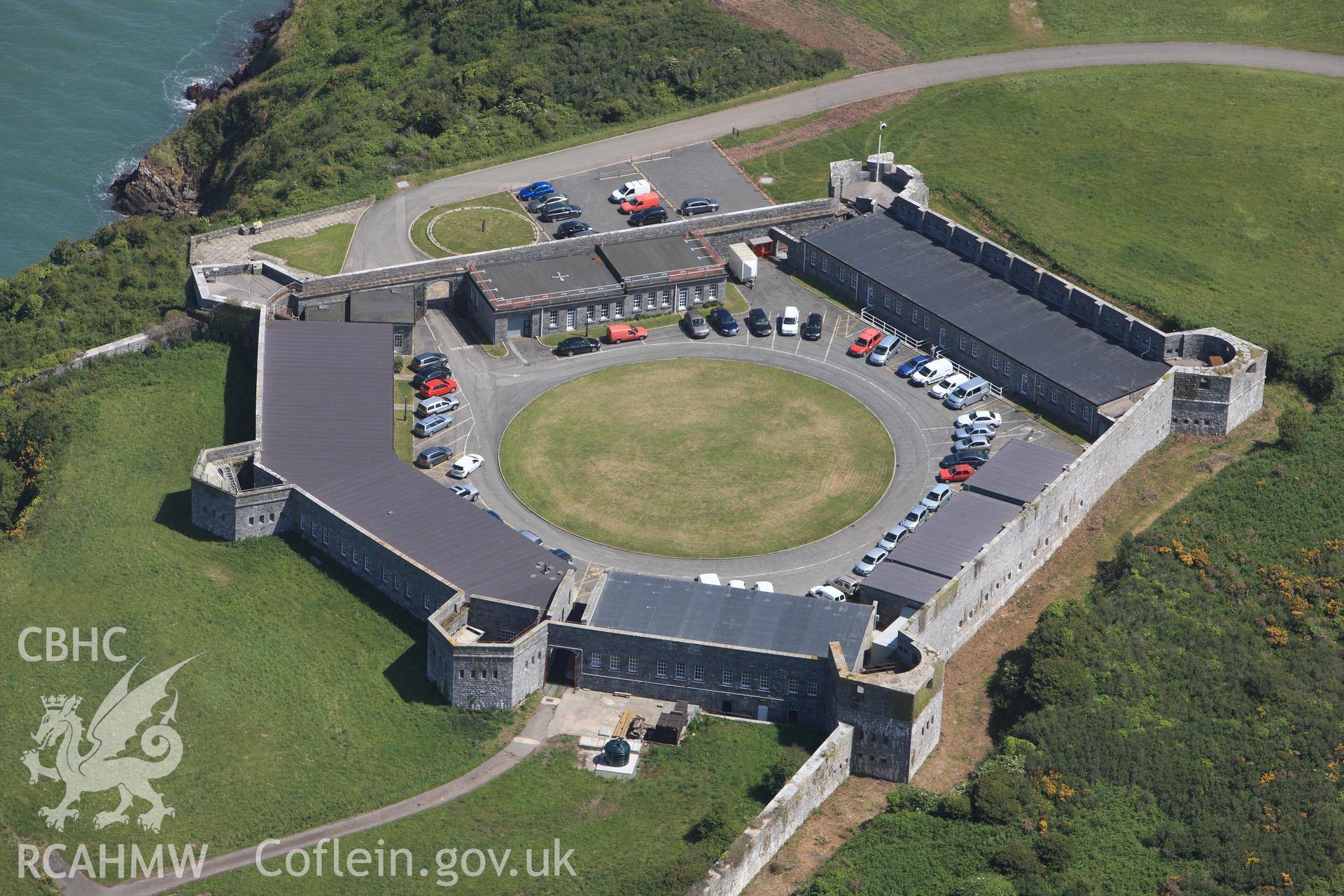 RCAHMW colour oblique photograph of Fort Popton. Taken by Toby Driver on 24/05/2011.