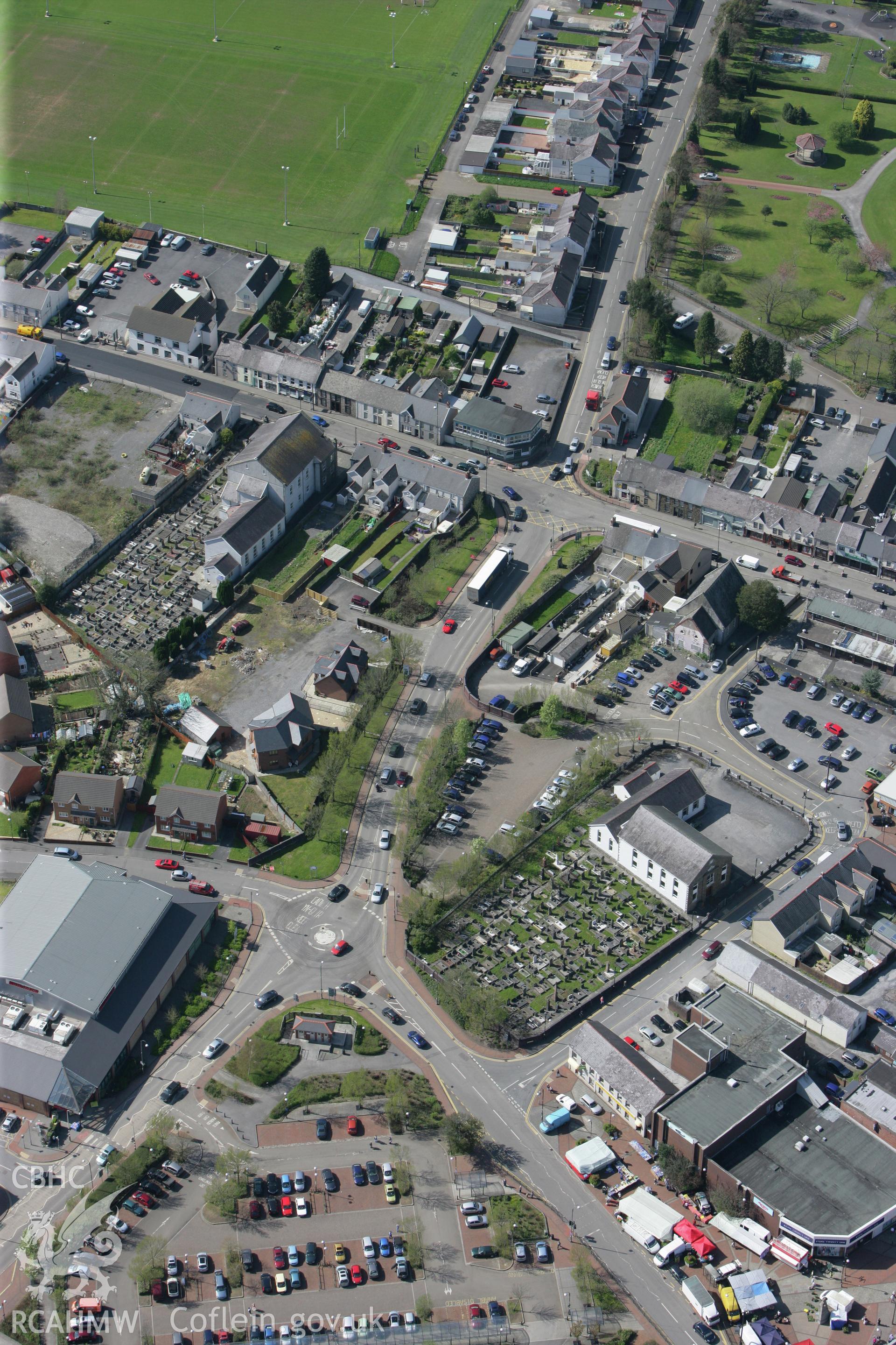 RCAHMW colour oblique photograph of Ebeneser Welsh Baptist Church. Taken by Toby Driver on 08/04/2011.