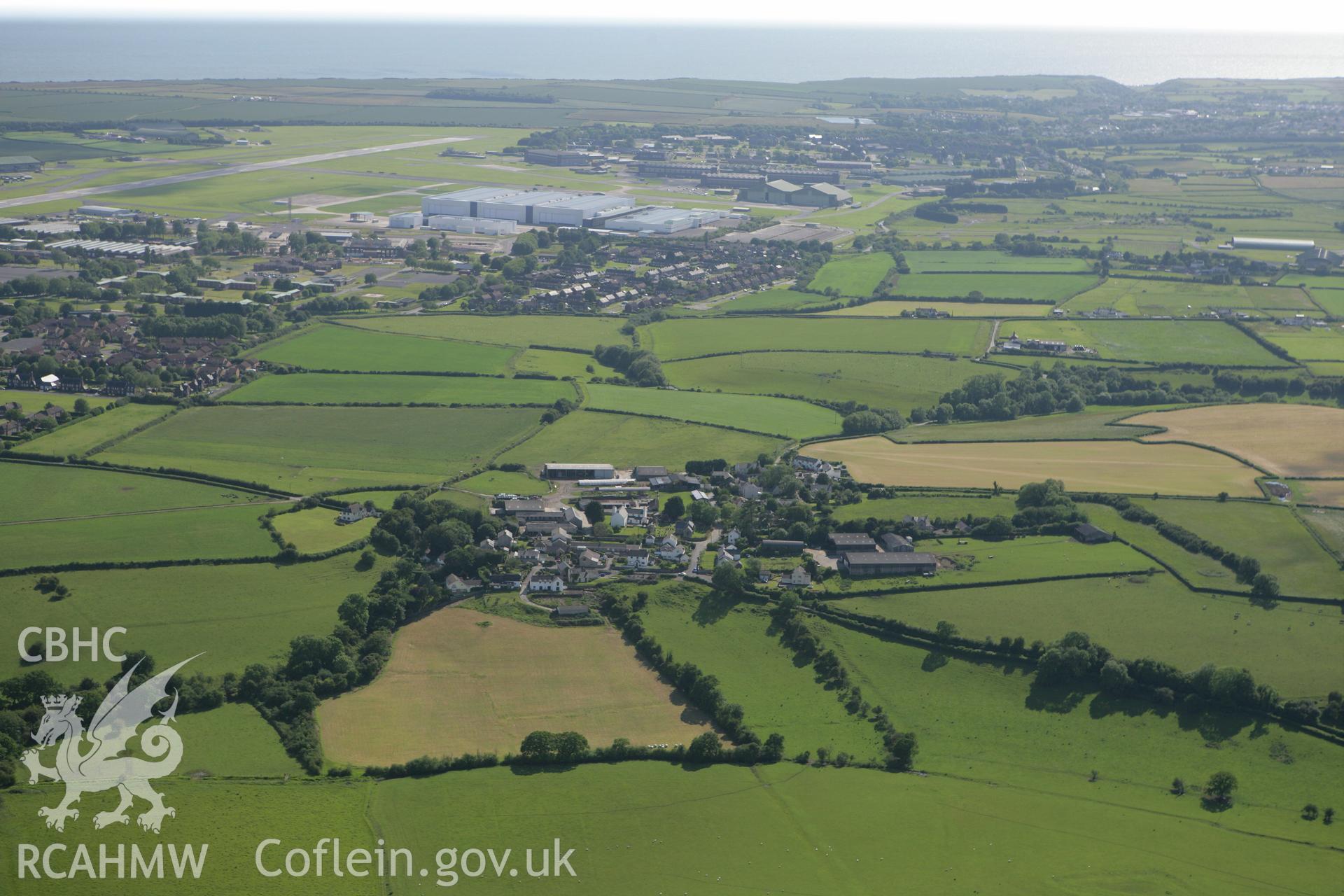 RCAHMW colour oblique photograph of St Athan airfield. Taken by Toby Driver on 13/06/2011.