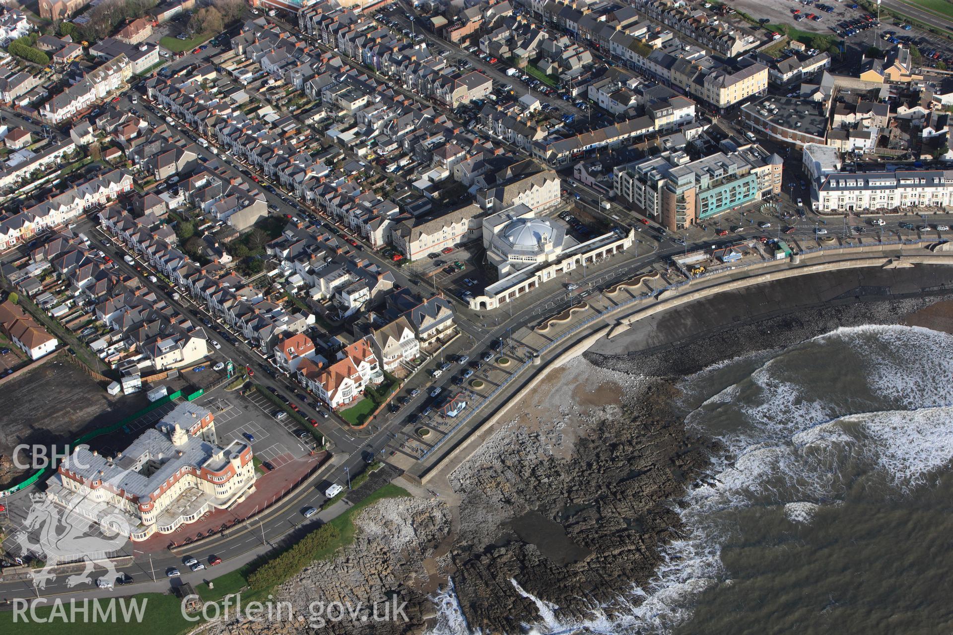 RCAHMW colour oblique photograph of The Grand Pavillion, Porthcawl. Taken by Toby Driver on 17/11/2011.