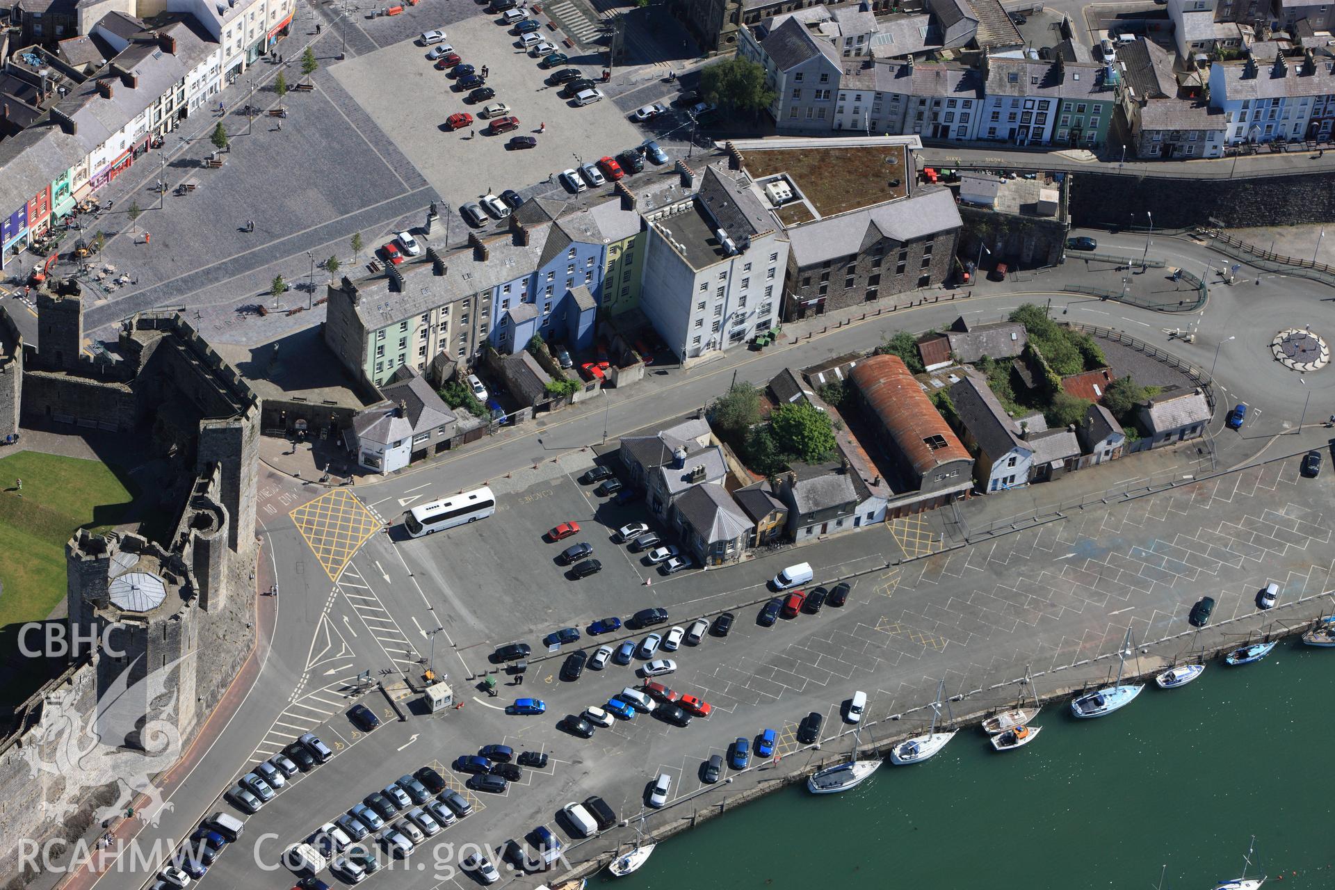 RCAHMW colour oblique photograph of Caernarfon Slate Quays. Taken by Toby Driver on 03/05/2011.