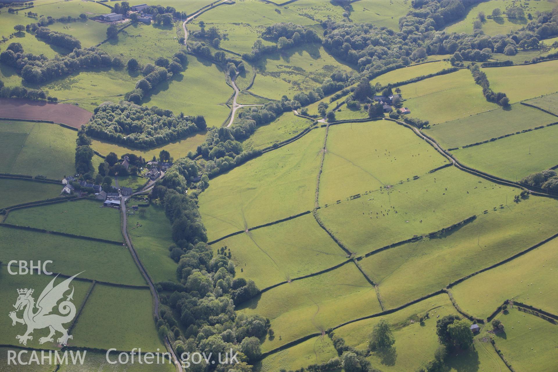 RCAHMW colour oblique photograph of Gwenddwr deserted settlement. Taken by Toby Driver on 13/06/2011.