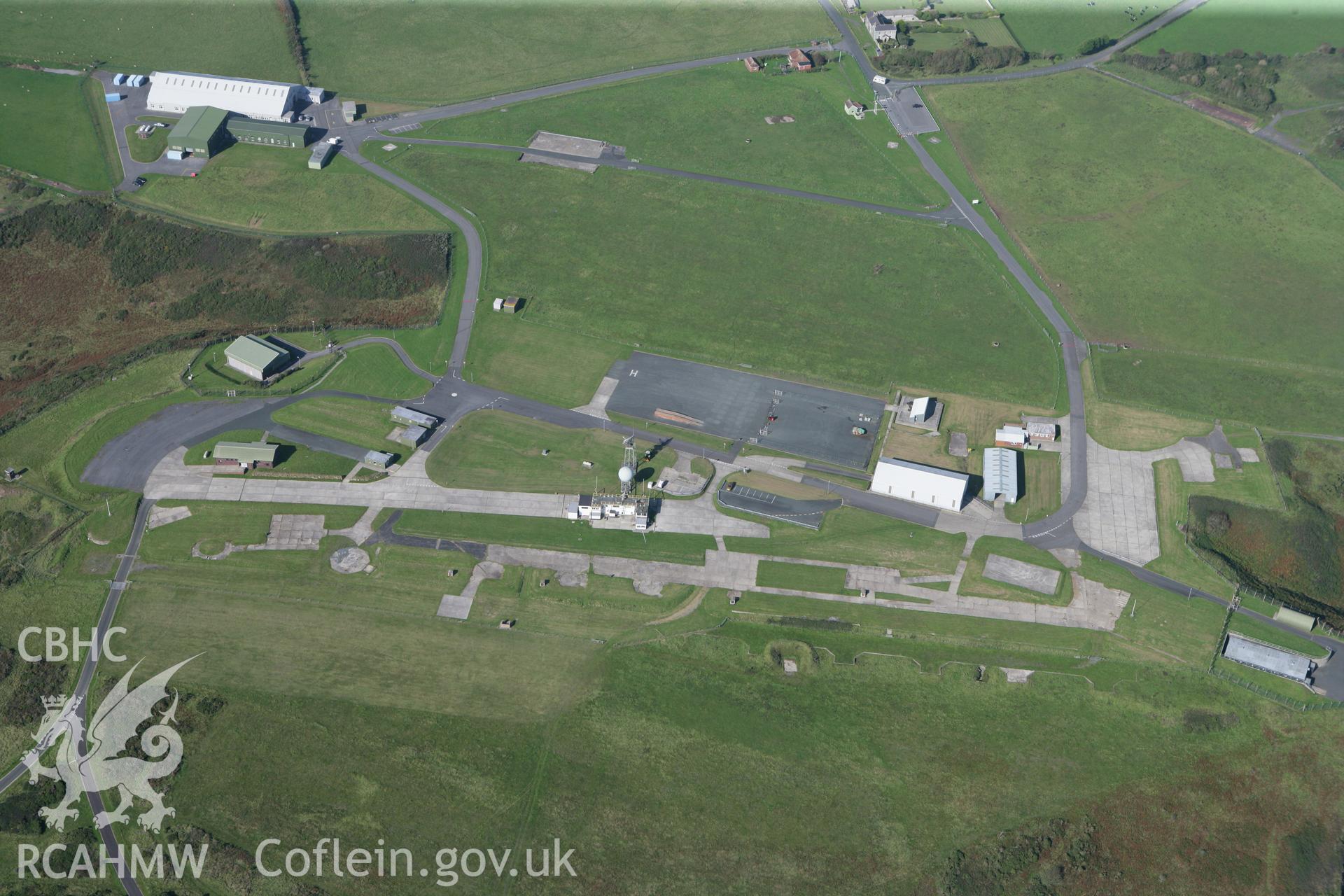 RCAHMW colour oblique photograph of Manorbier Airfield. Taken by Toby Driver and Oliver Davies on 28/09/2011.