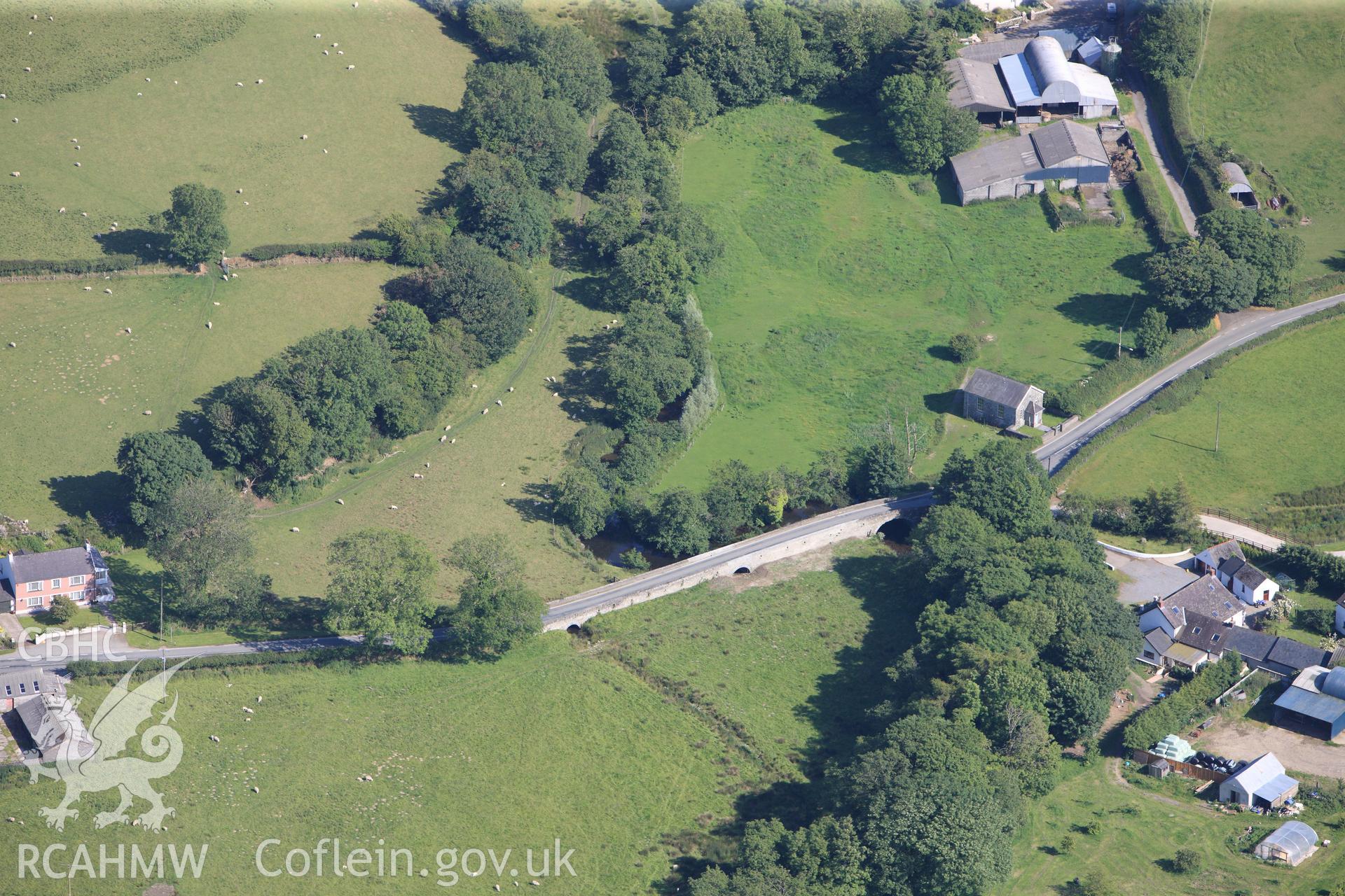 RCAHMW colour oblique photograph of Pontcynon chapel. Taken by Toby Driver and Oliver Davies on 28/06/2011.