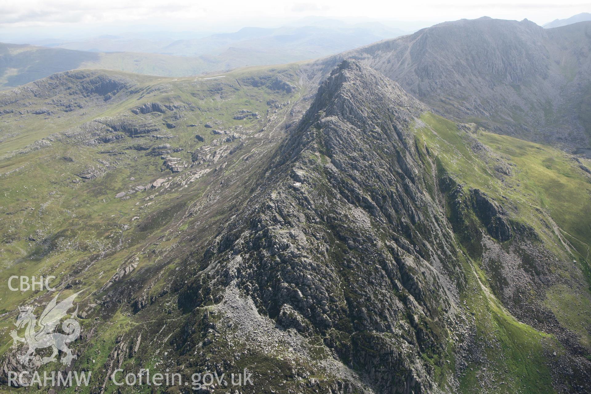 RCAHMW colour oblique photograph of Tryfan, mountain, from north. Taken by Toby Driver on 20/07/2011.