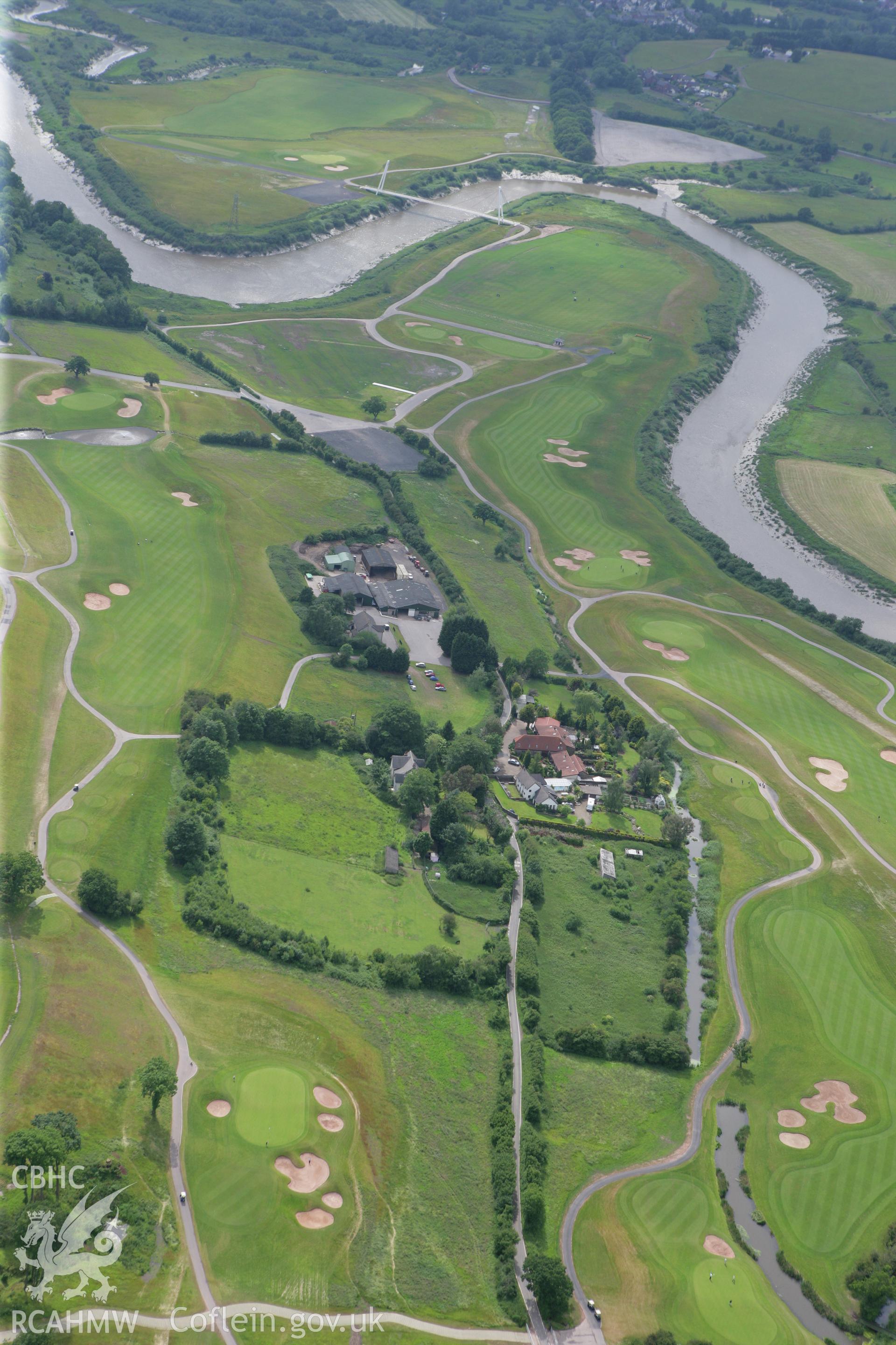 RCAHMW colour oblique photograph of Great Bulmore Roman settlement. Taken by Toby Driver on 13/06/2011.