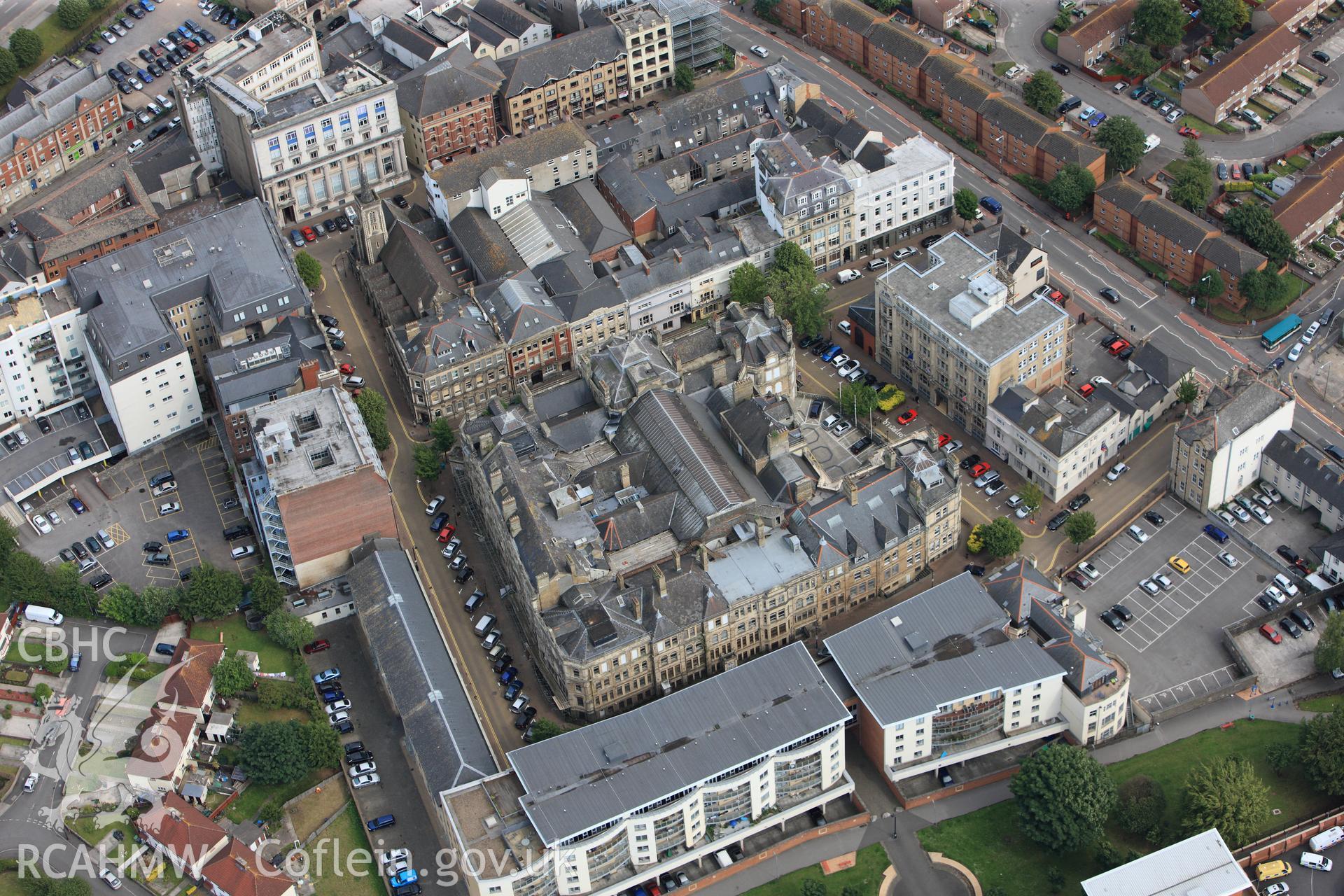 RCAHMW colour oblique photograph of Mount Stuart Square, Butetown. Taken by Toby Driver on 13/06/2011.