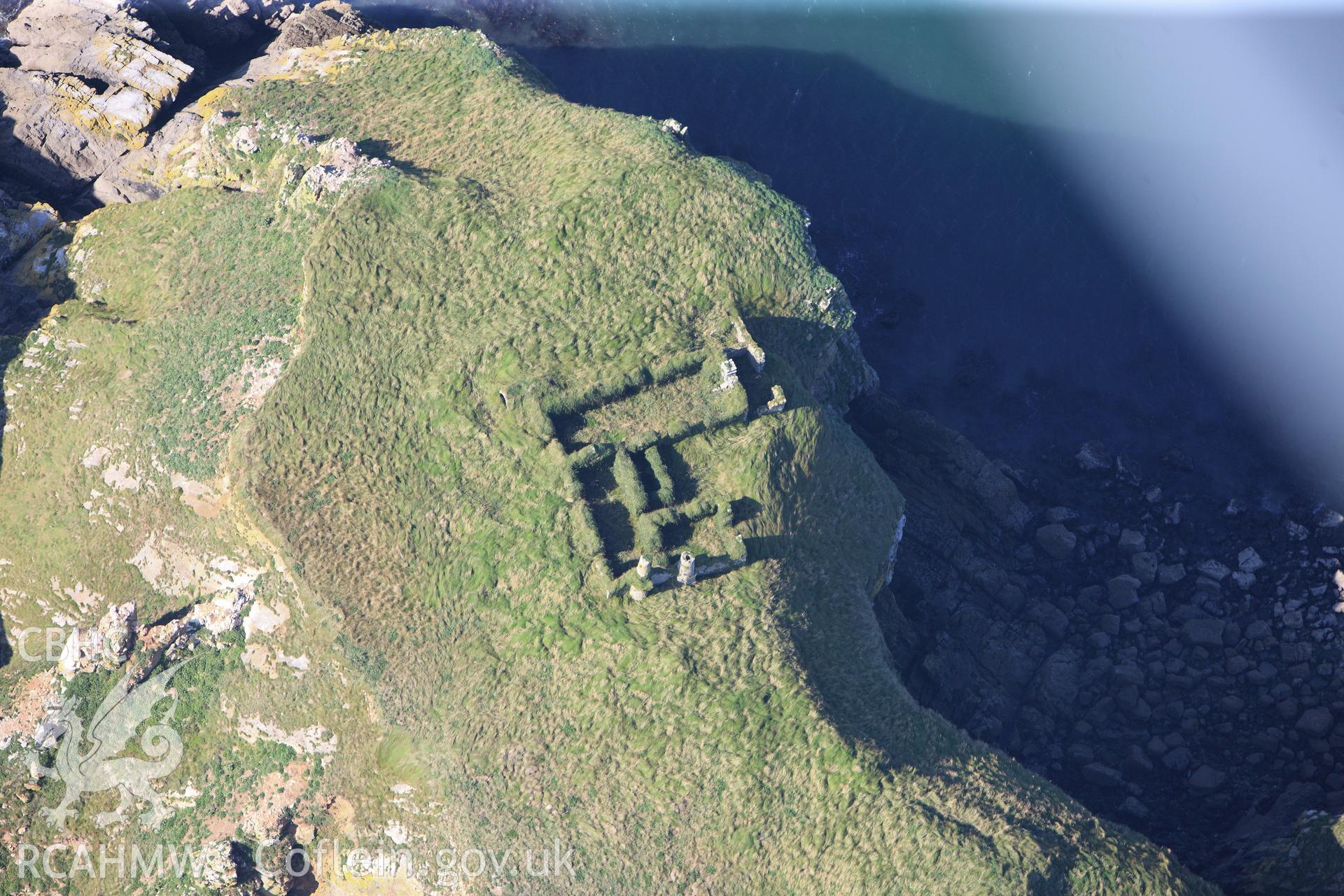 RCAHMW colour oblique photograph of monastic buildings, St Margaret's Island. Taken by Toby Driver and Oliver Davies on 28/09/2011.