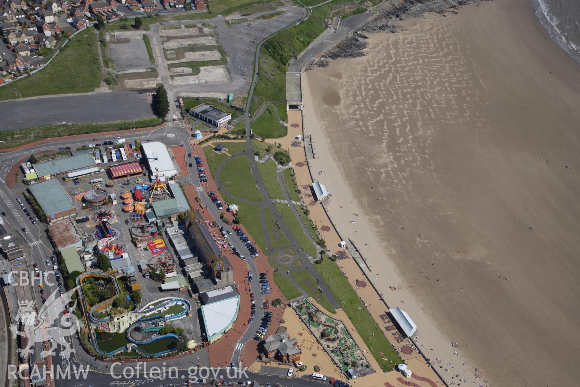 RCAHMW colour oblique photograph of Barry Island Pleasure Park, recorded prior to demolition. Taken by Toby Driver on 22/05/2012.