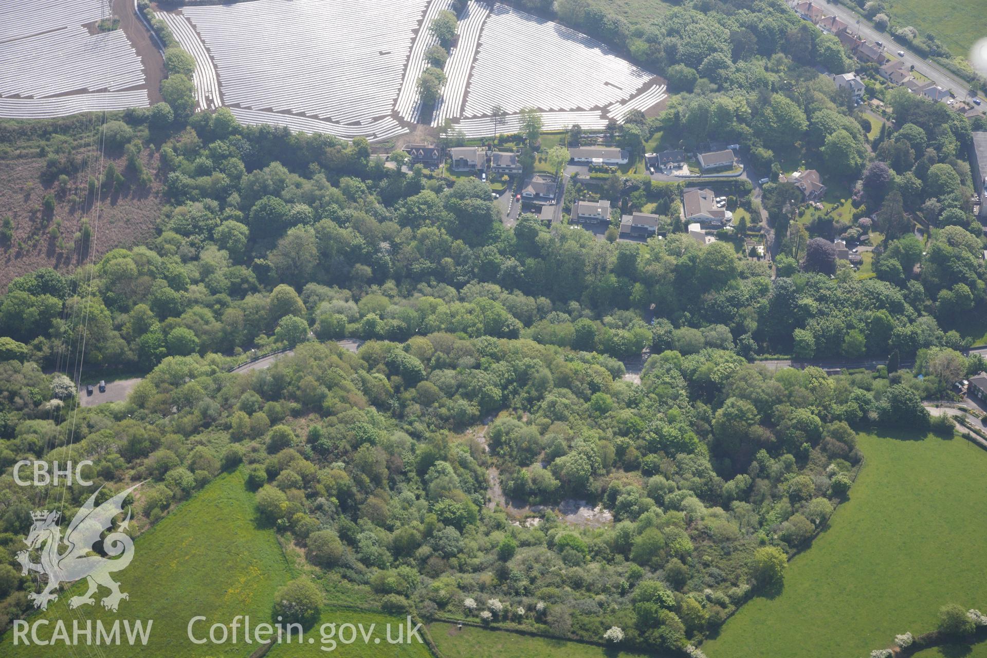 RCAHMW colour oblique photograph of Close view of Llanelli quarries, looking south east. Taken by Toby Driver on 24/05/2012.