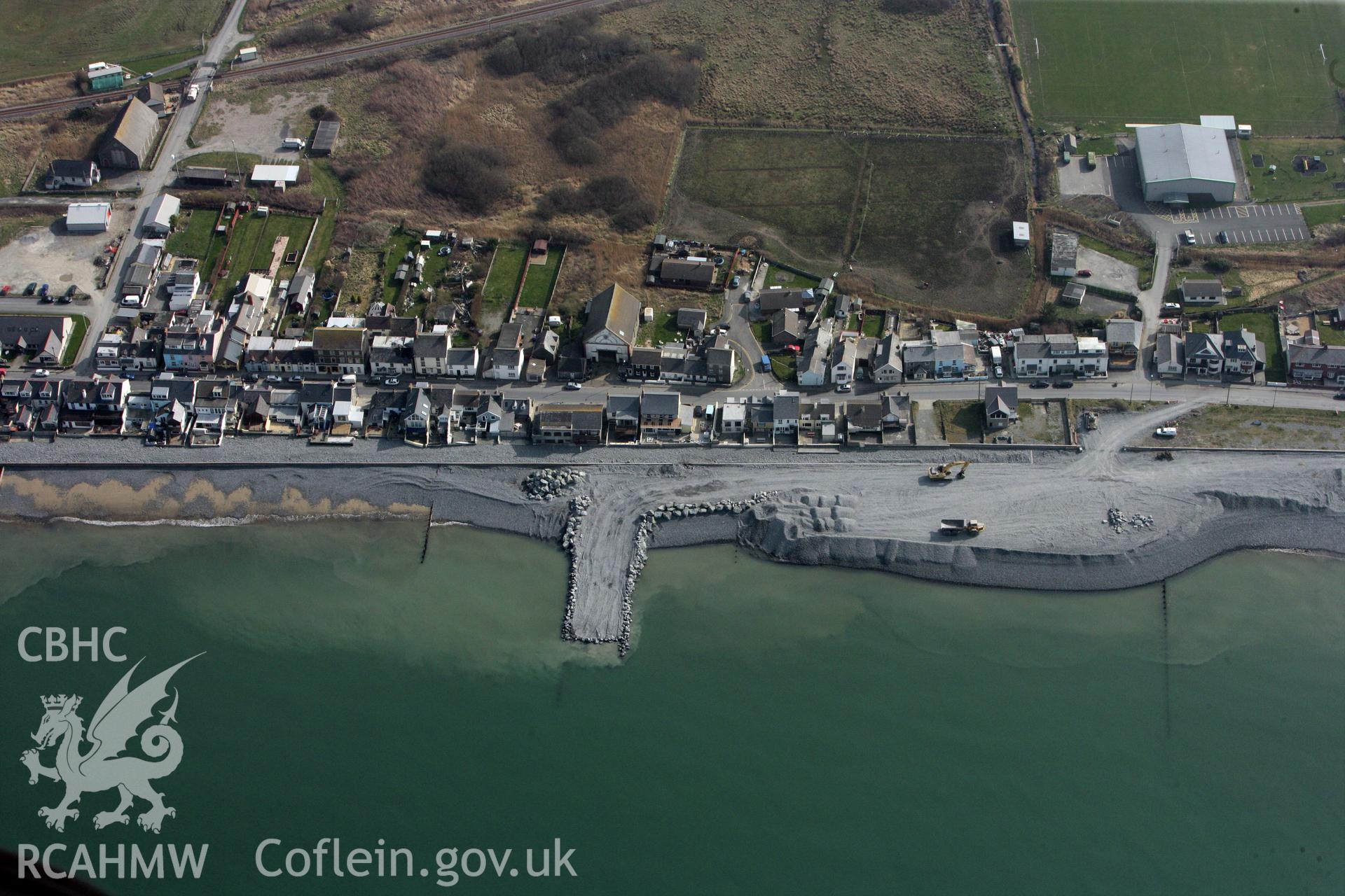 RCAHMW colour oblique photograph of Borth. Taken by Toby Driver on 25/03/2011.