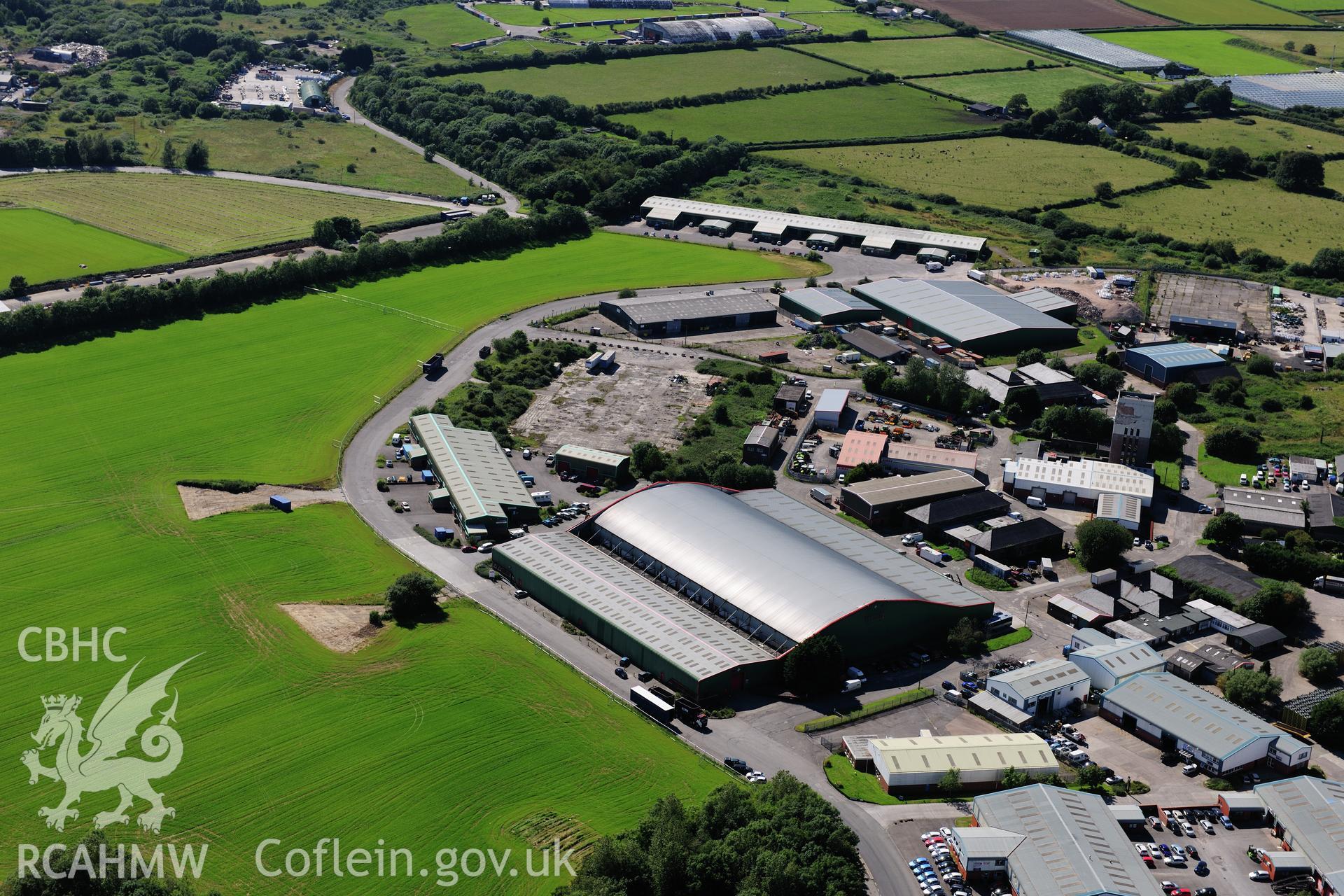 RCAHMW colour oblique photograph of Llandow Airfield. Taken by Toby Driver on 24/07/2012.