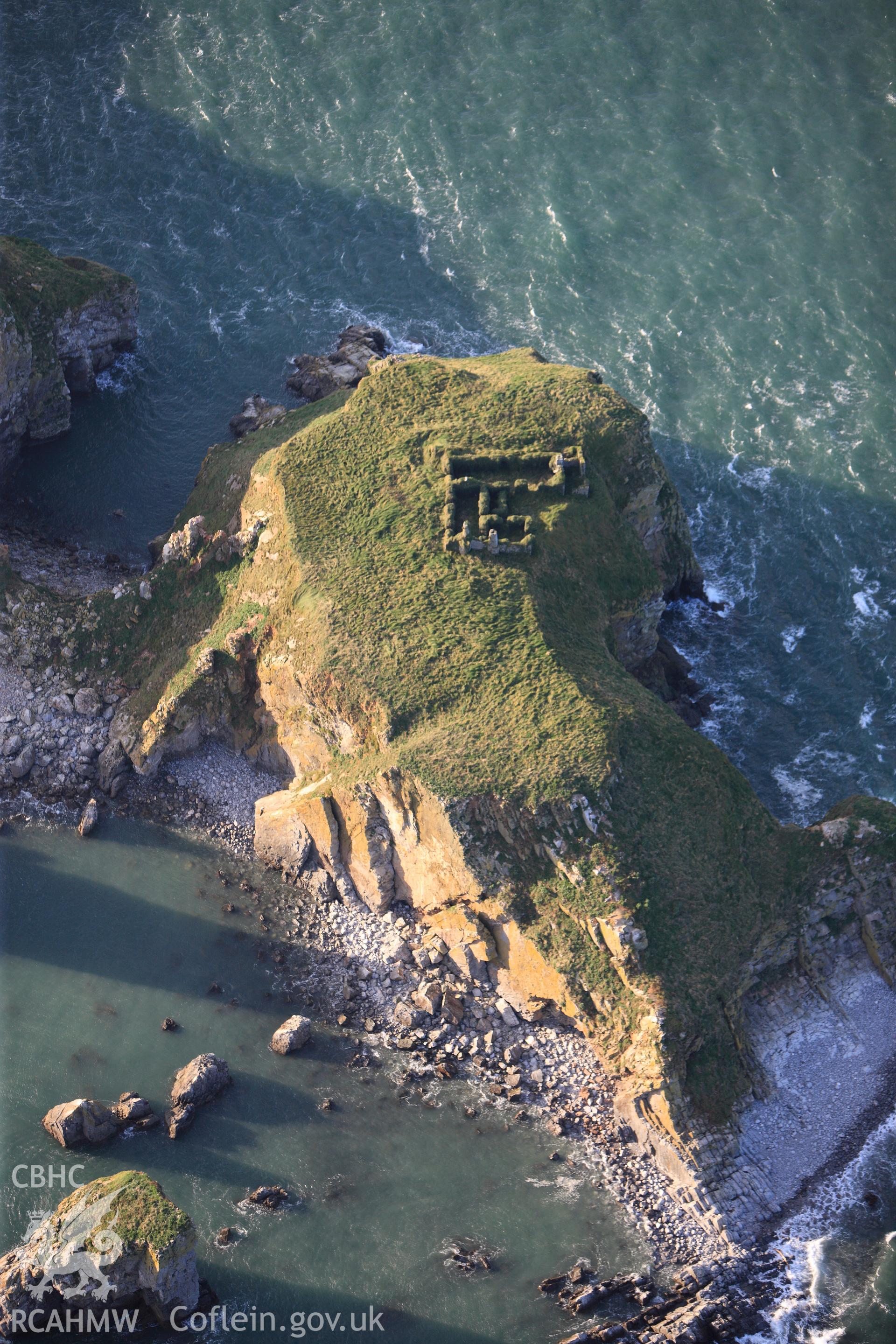RCAHMW colour oblique photograph of Monastic Buildings, St Margaret's Island. Taken by Toby Driver on 26/10/2012.