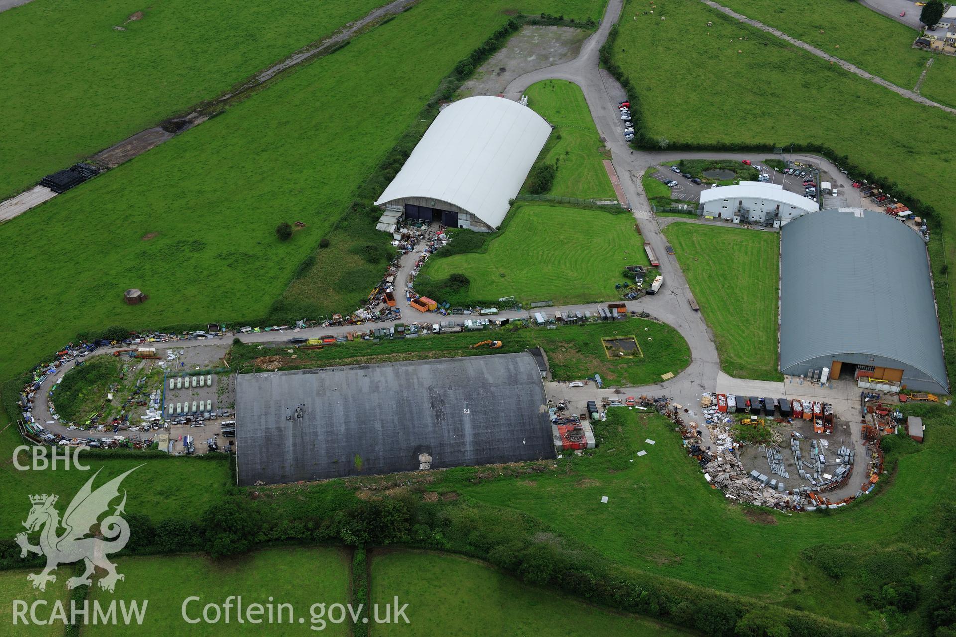 RCAHMW colour oblique photograph of Llandow Airfield. Taken by Toby Driver on 05/07/2012.