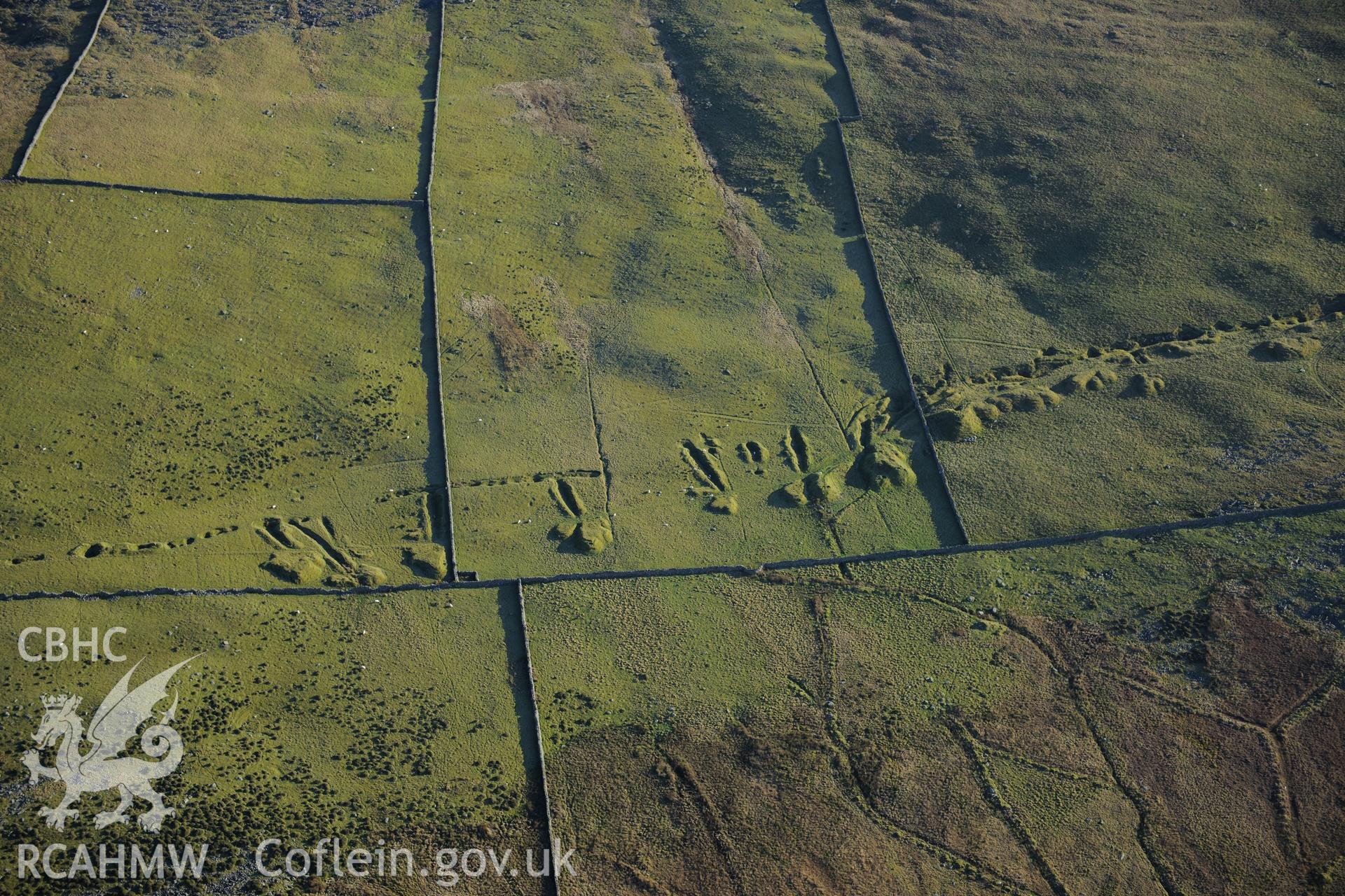 RCAHMW colour oblique photograph of Egryn manganese mine. Taken by Toby Driver on 10/12/2012.