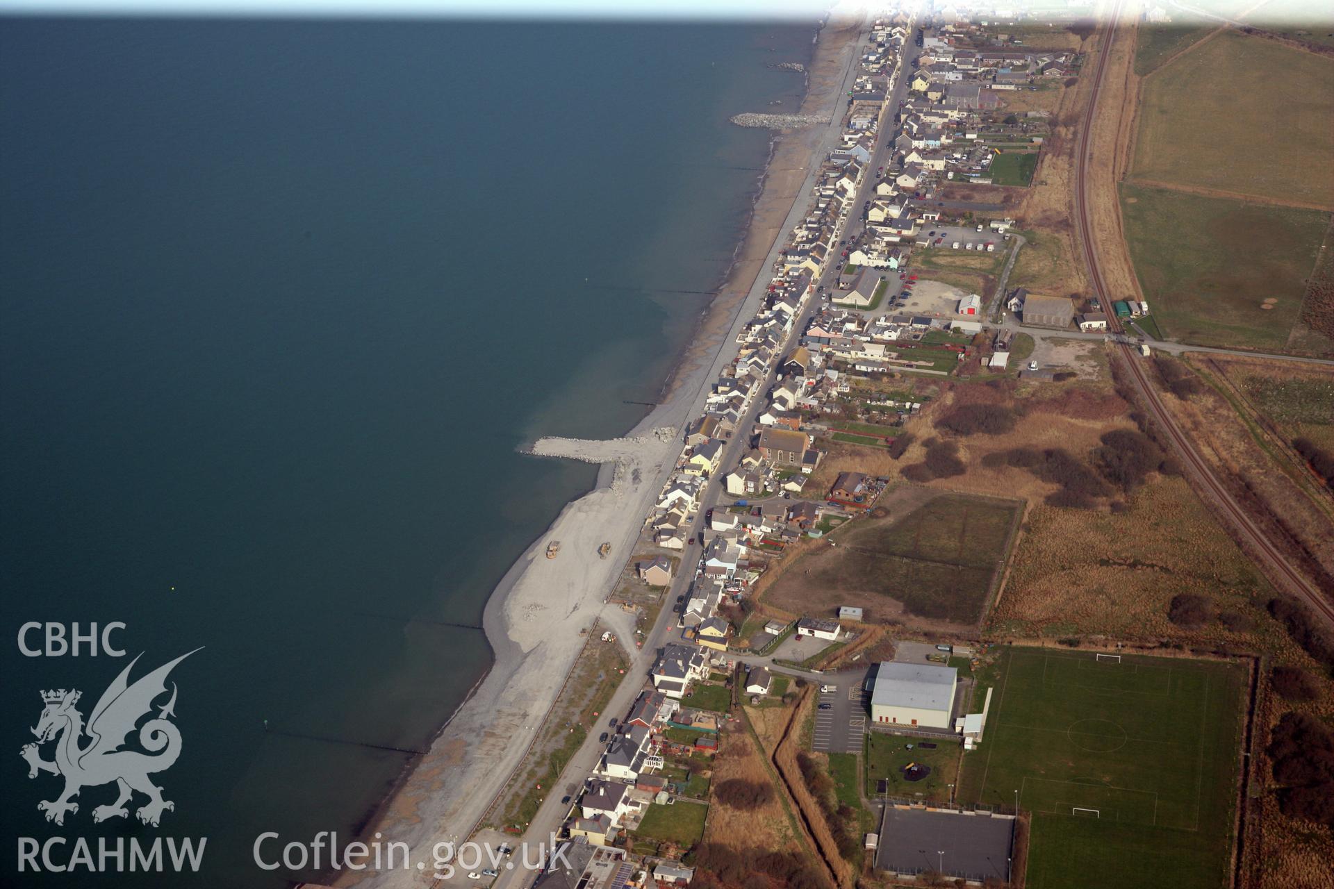 RCAHMW colour oblique photograph of Borth. Taken by Toby Driver on 25/03/2011.
