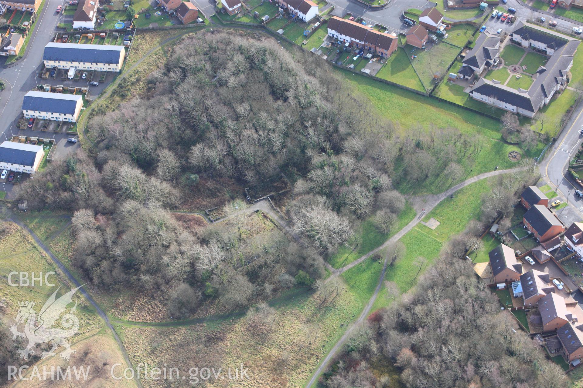 RCAHMW colour oblique photograph of Melin Mynach, Gorseinon. Taken by Toby Driver on 27/01/2012.