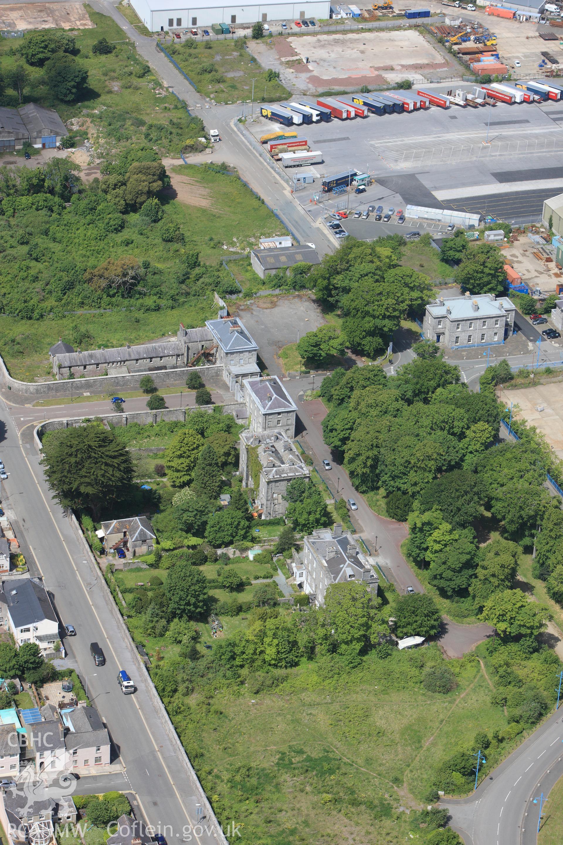 RCAHMW colour oblique photograph of The Terrace, Pembroke Dockyard. Taken by Toby Driver on 24/05/2011.
