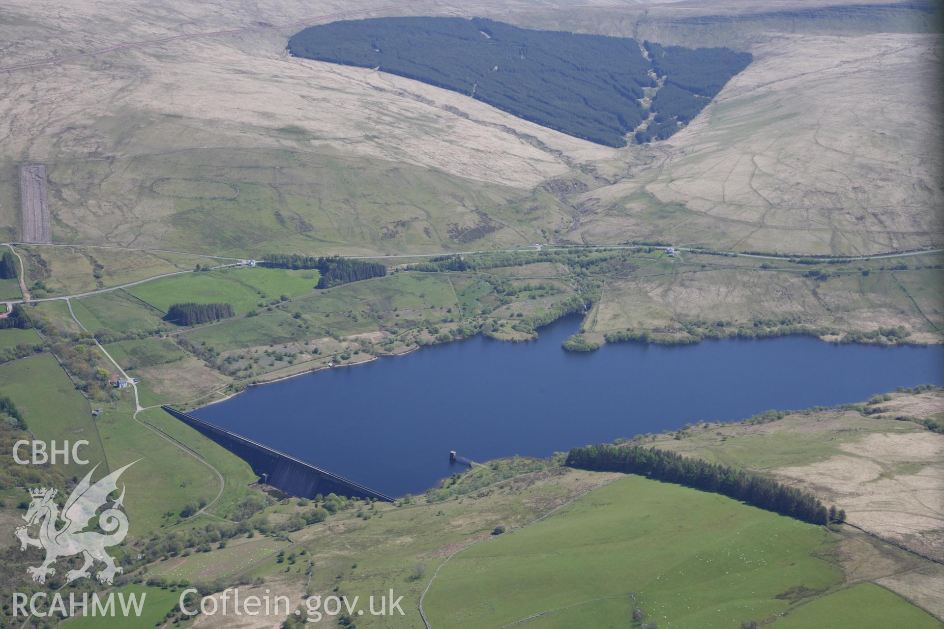 RCAHMW colour oblique photograph of Cray Reservoir. Taken by Toby Driver on 22/05/2012.