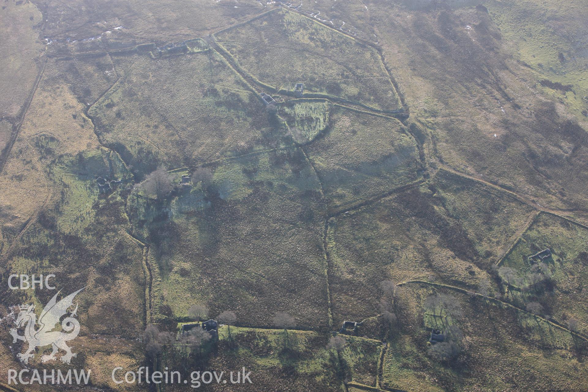 RCAHMW colour oblique photograph of Bryngwyn Bach. Taken by Toby Driver on 07/02/2012.