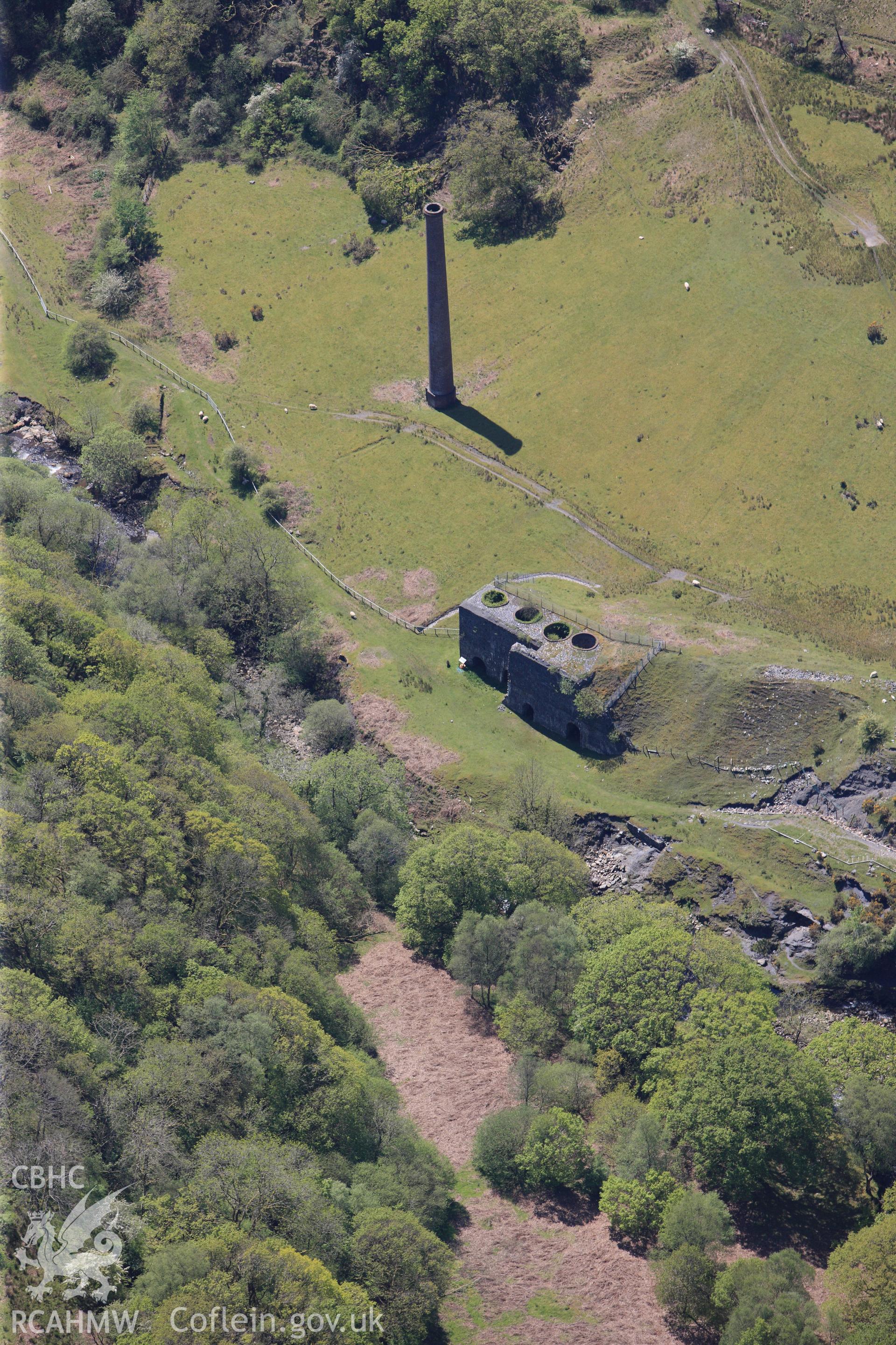RCAHMW colour oblique photograph of Henllys Vale coal mine and quarry. Taken by Toby Driver on 22/05/2012.