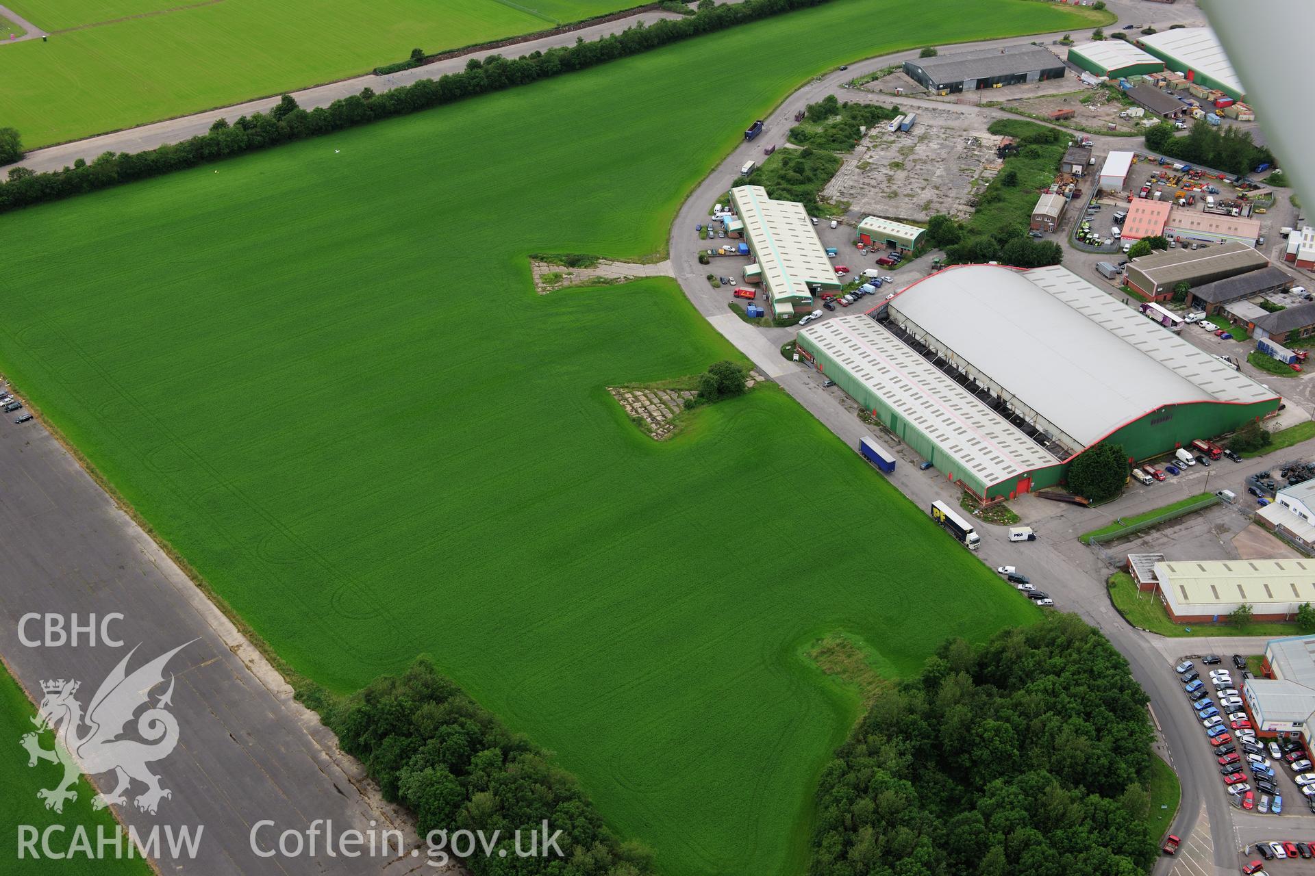 RCAHMW colour oblique photograph of Vale Business Park. Taken by Toby Driver on 05/07/2012.