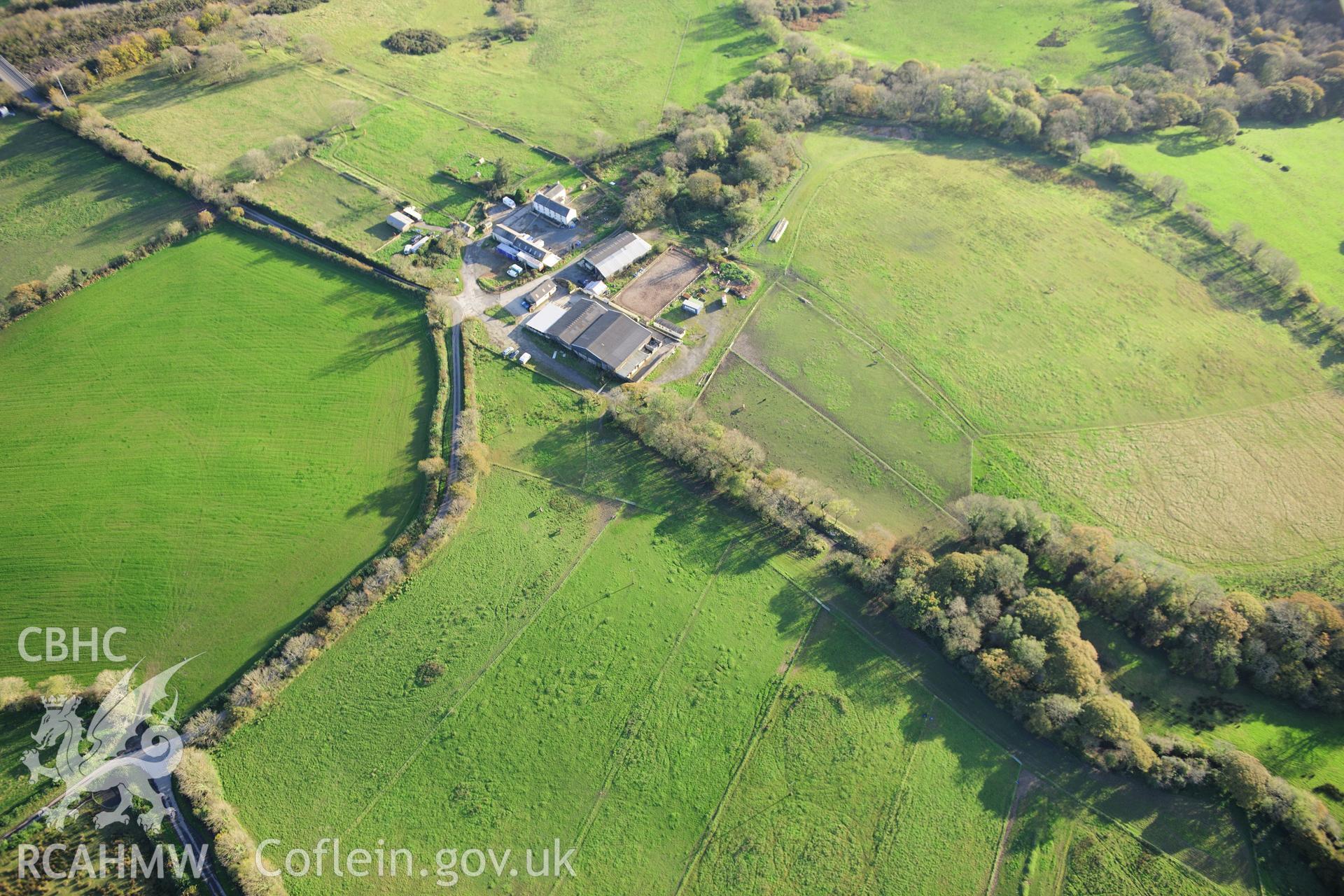 RCAHMW colour oblique photograph of Kilgetty House Garden. Taken by Toby Driver on 26/10/2012.