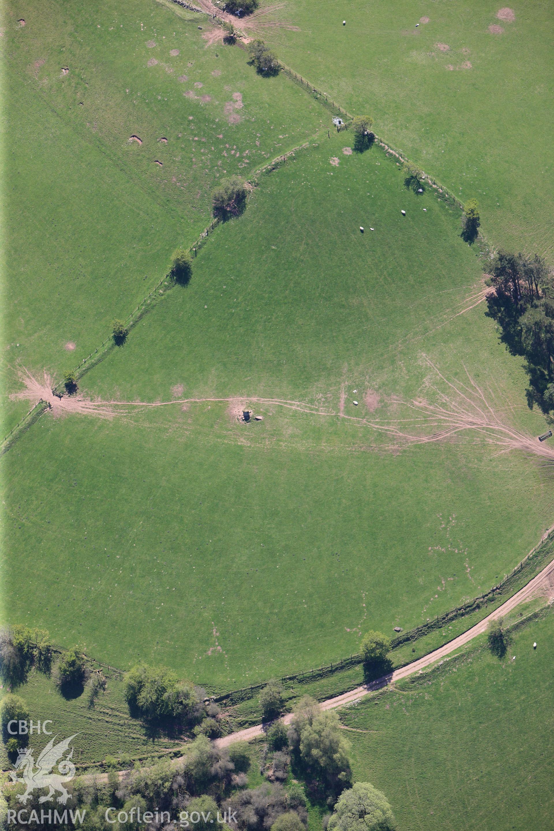 RCAHMW colour oblique photograph of Troed rhiw fer, stone pair. Taken by Toby Driver on 22/05/2012.