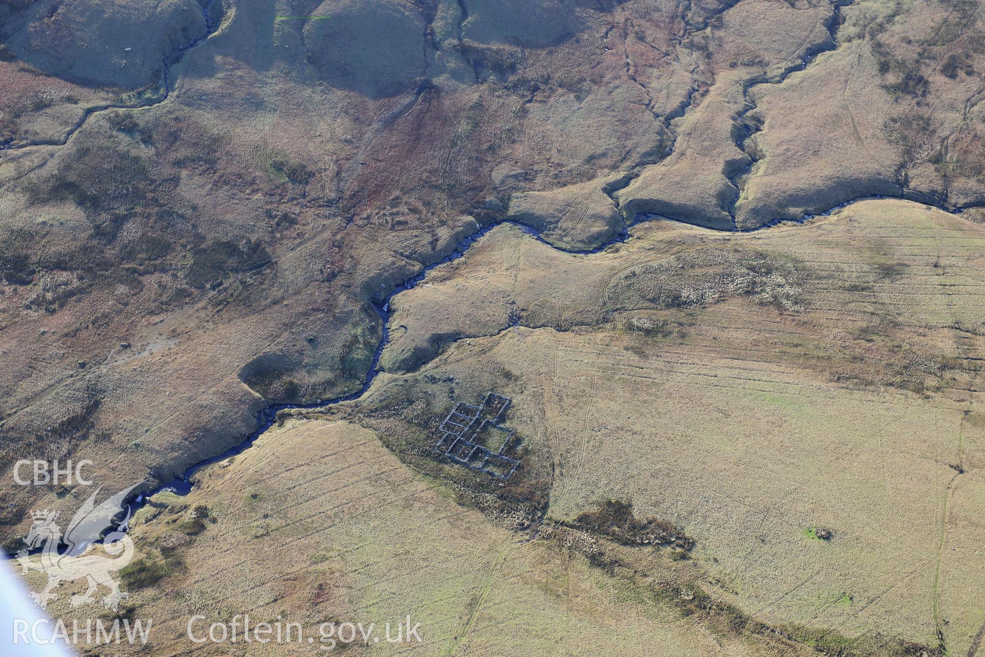 RCAHMW colour oblique photograph of Upper Tawe, sheepfold to locate. Taken by Toby Driver on 28/11/2012.