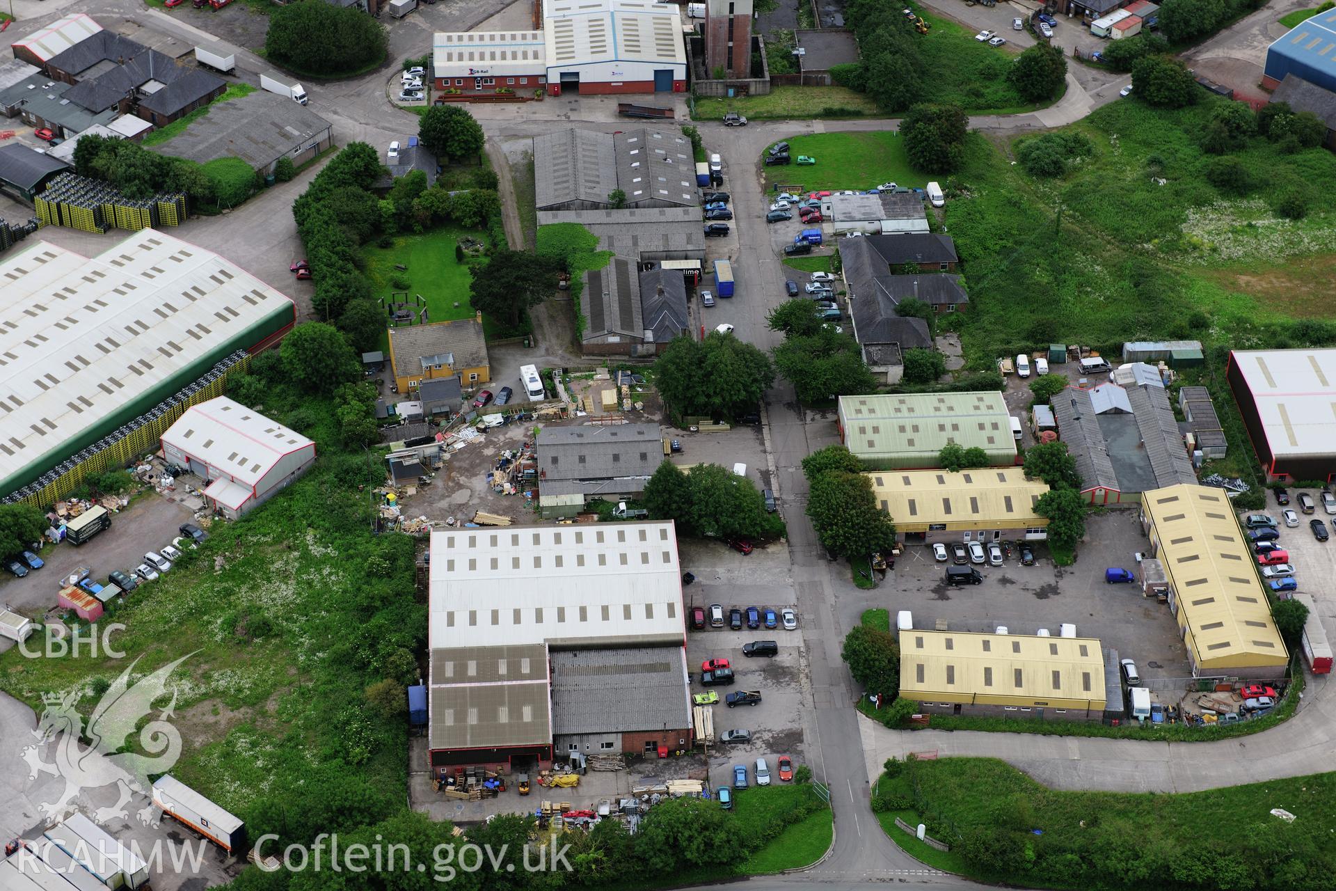 RCAHMW colour oblique photograph of Vale Business Park. Taken by Toby Driver on 05/07/2012.