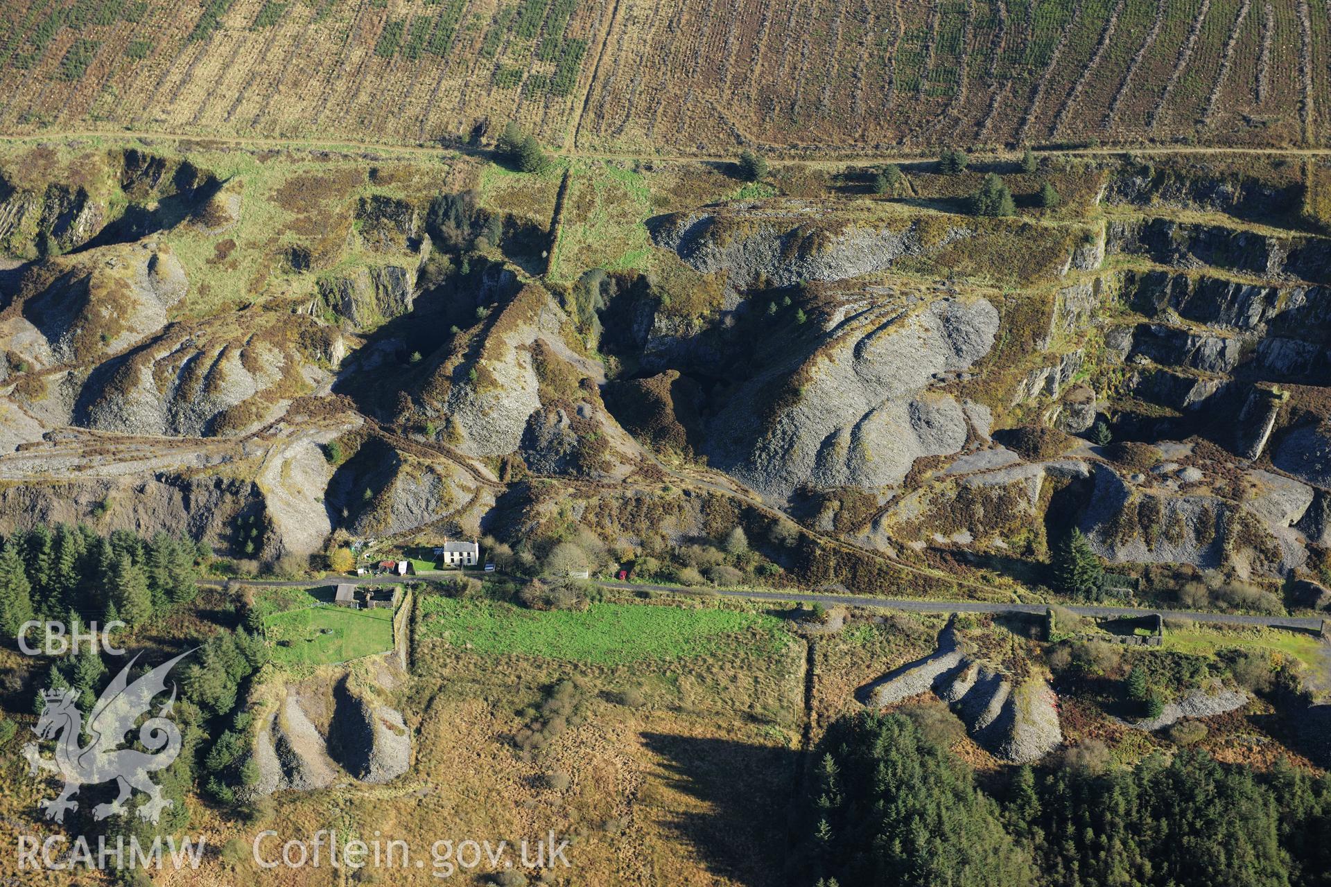 RCAHMW colour oblique photograph of Rosebush Quarry. Taken by Toby Driver on 05/11/2012.