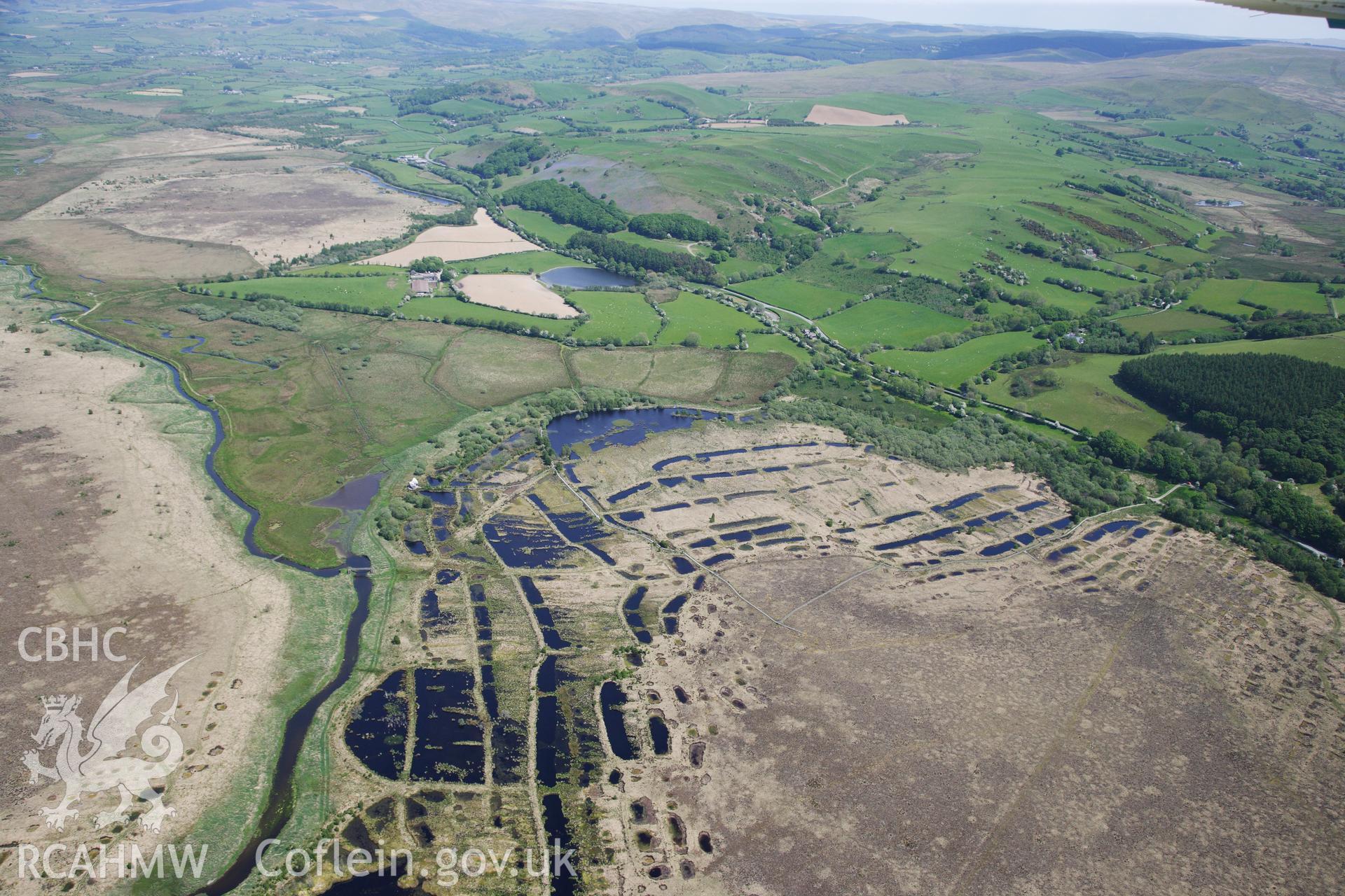 RCAHMW colour oblique photograph of Long View of Cors Caron. Taken by Toby Driver on 28/05/2012.