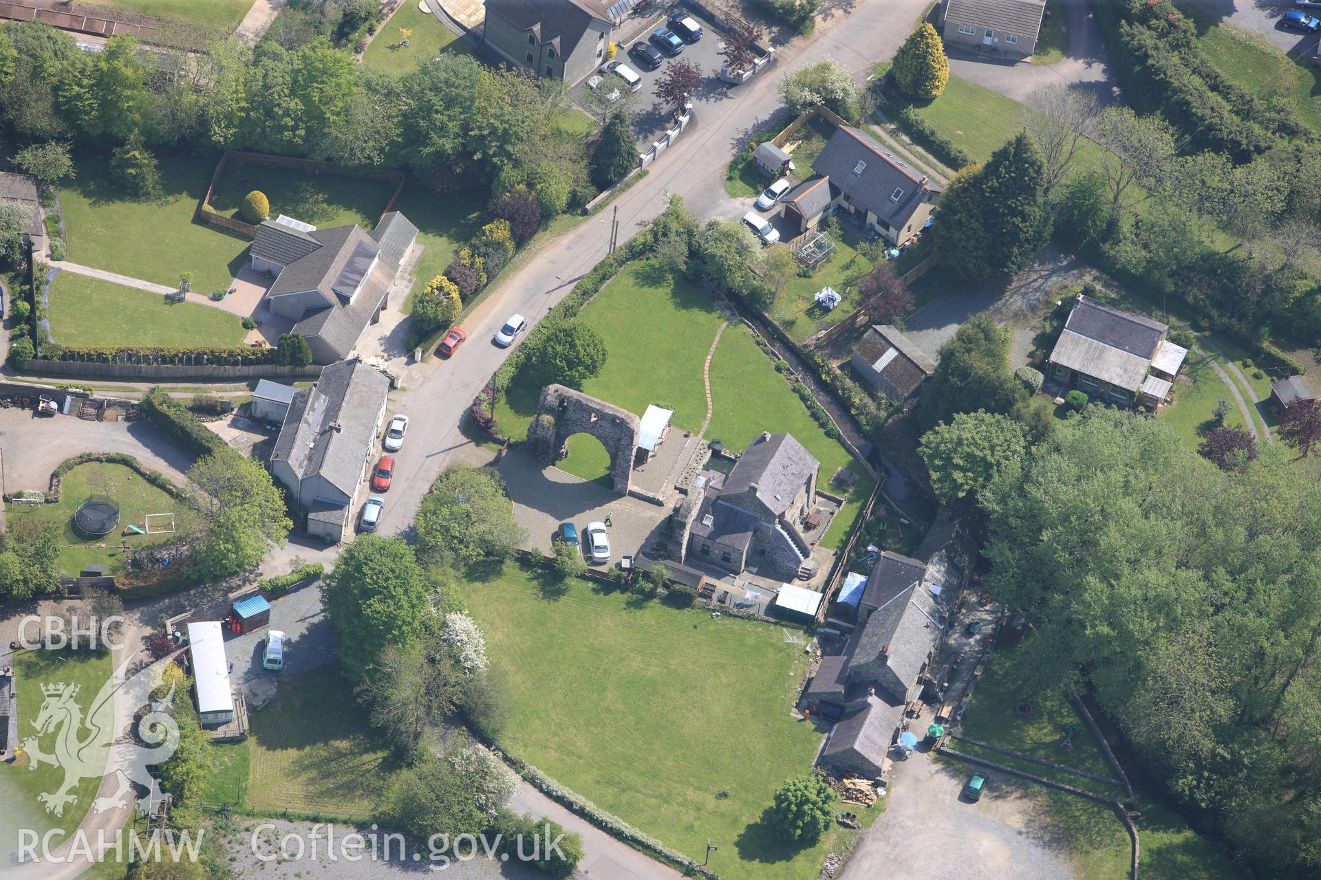 RCAHMW colour oblique photograph of Close view of Pill Priory (Priory of St Budoc and the Blessed Virgin), looking east. Taken by Toby Driver on 24/05/2012.