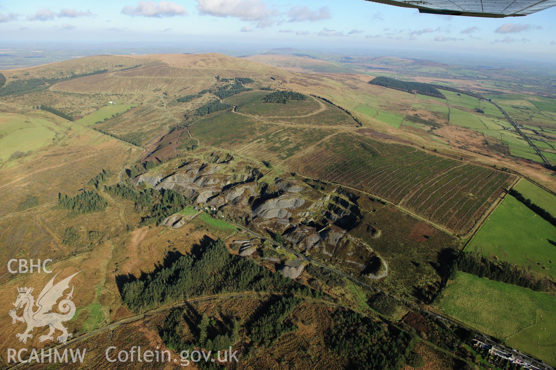 RCAHMW colour oblique photograph of Rosebush Quarry. Taken by Toby Driver on 05/11/2012.
