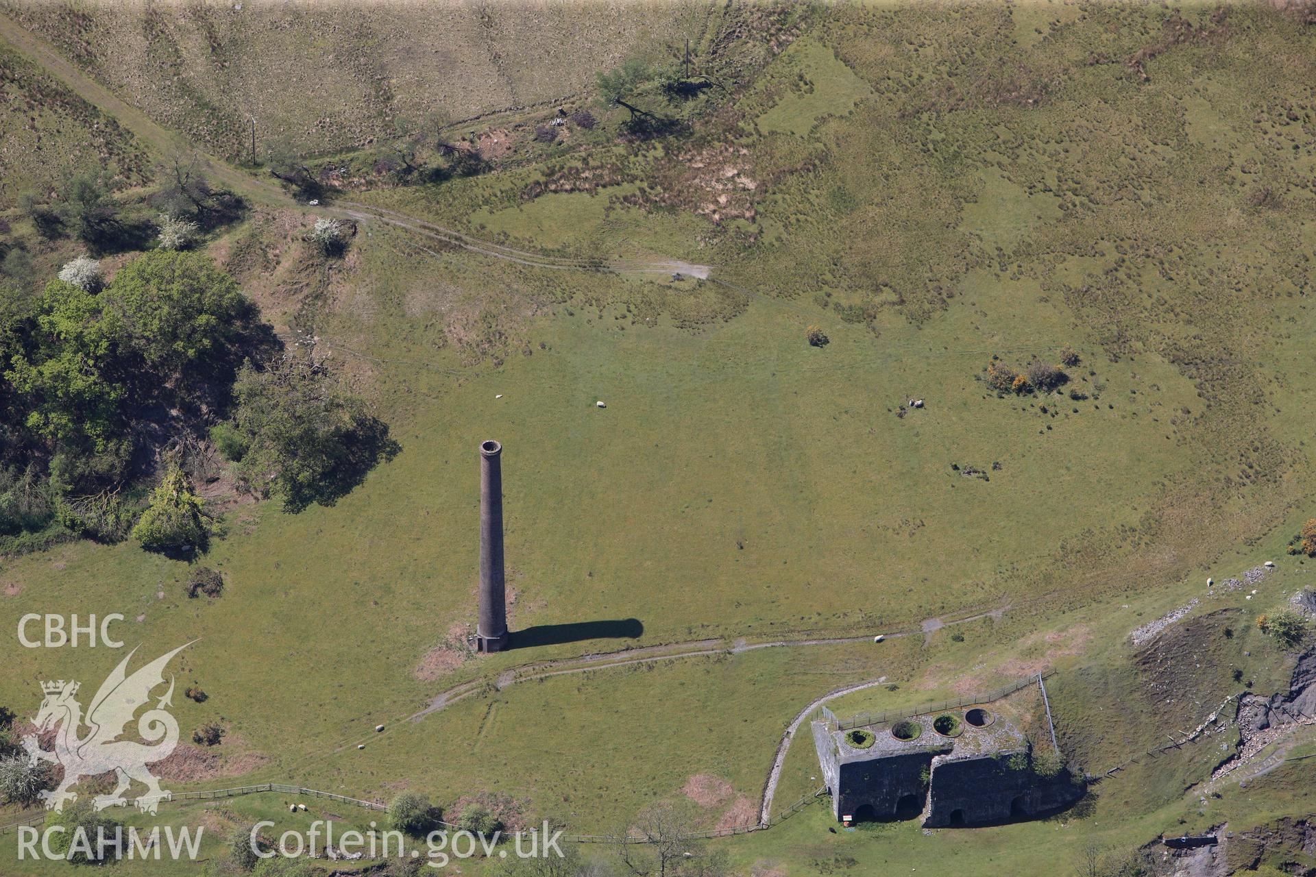 RCAHMW colour oblique photograph of Henllys Vale coal mine and quarry. Taken by Toby Driver on 22/05/2012.