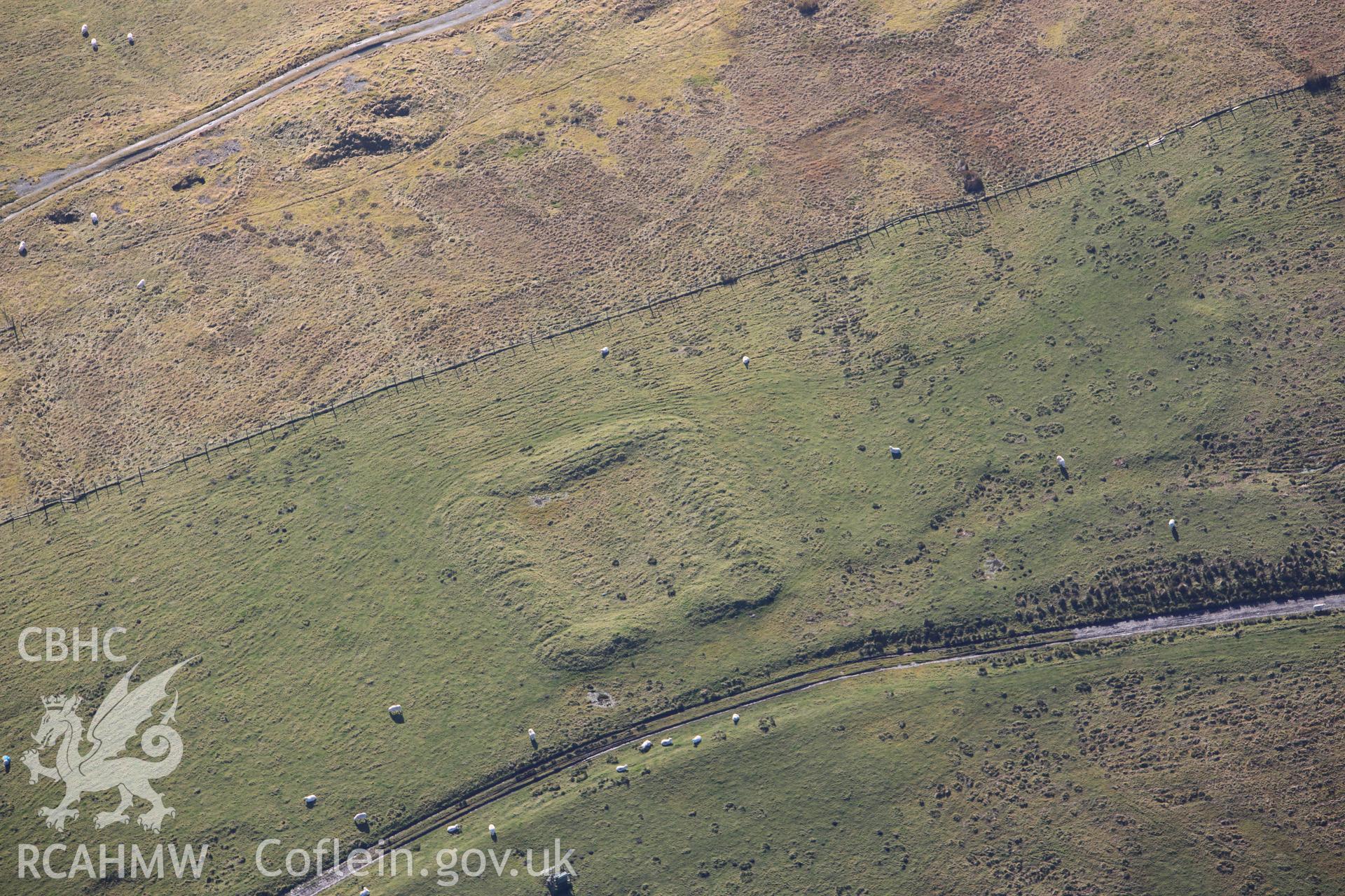 RCAHMW colour oblique photograph of Pen y crocbren Roman military site. Taken by Toby Driver on 05/11/2012.