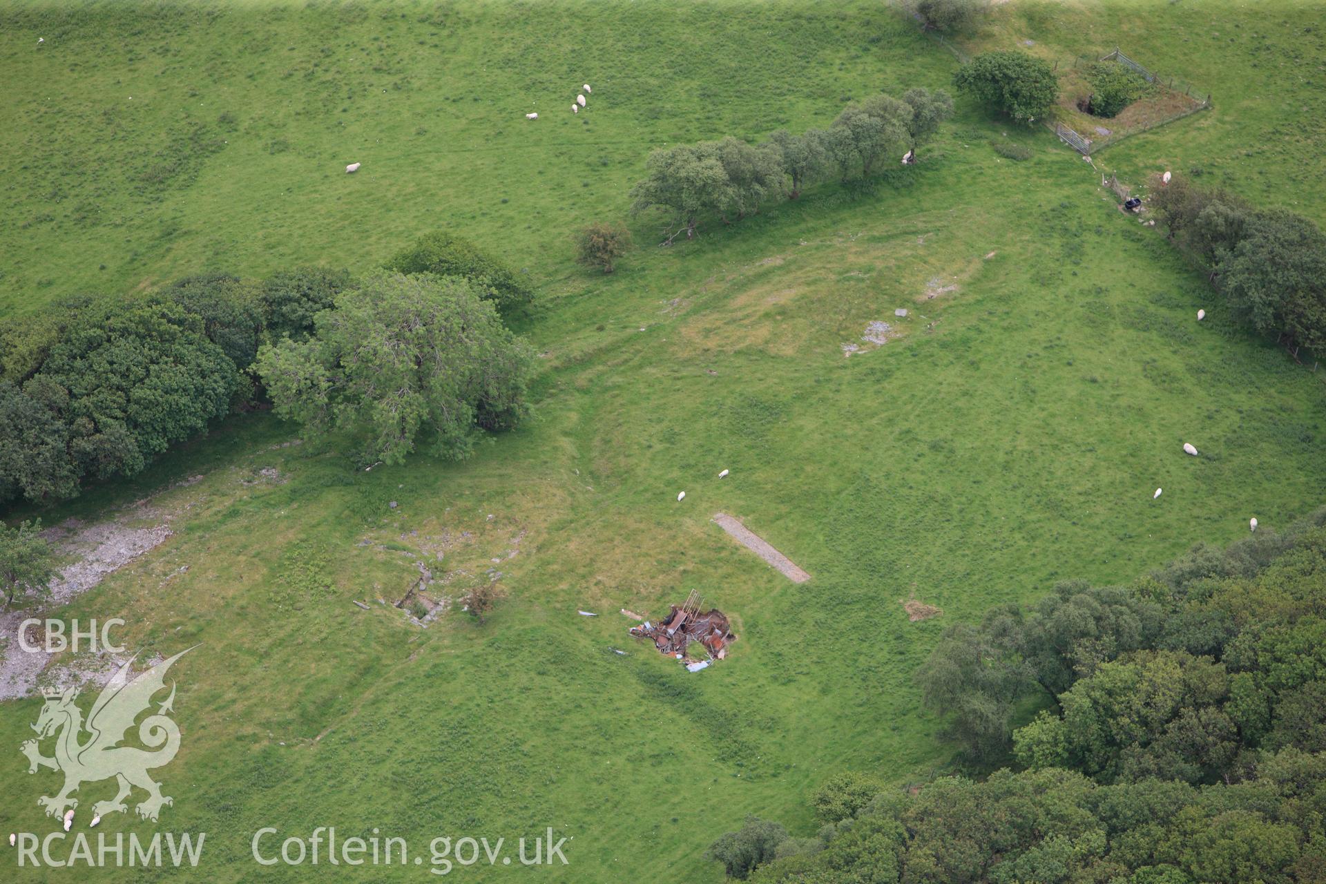 RCAHMW colour oblique photograph of Florida Mine, excavations in progress. Taken by Toby Driver on 19/06/2012.