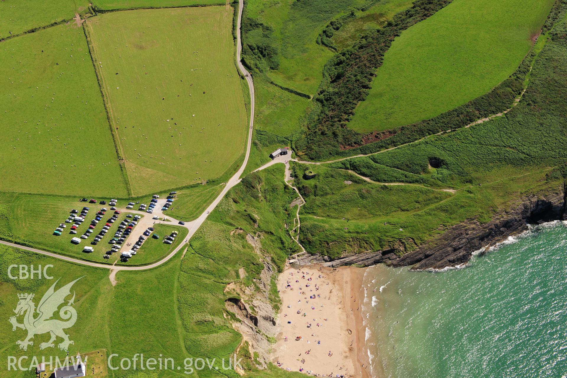 RCAHMW colour oblique photograph of Mwnt. Taken by Toby Driver on 27/07/2012.